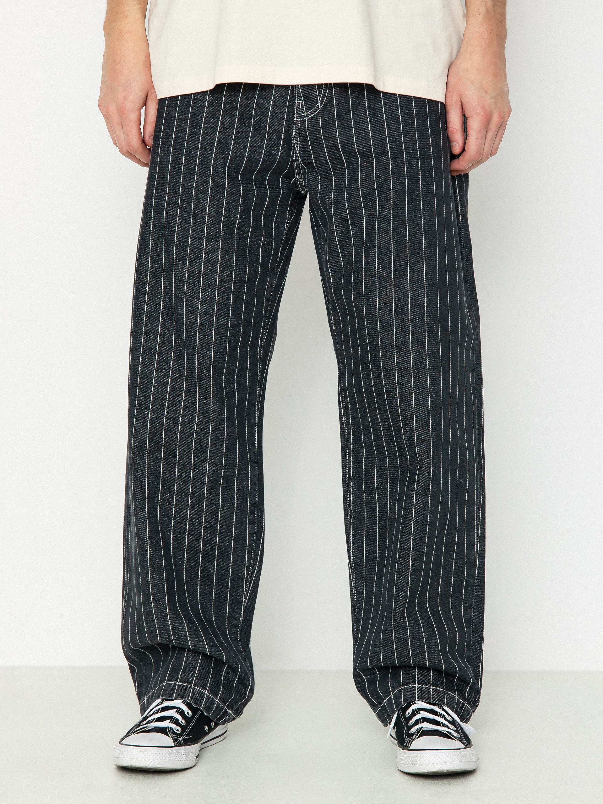 Spodnie Carhartt WIP Orlean - czarny (orlean stripe/black/white)