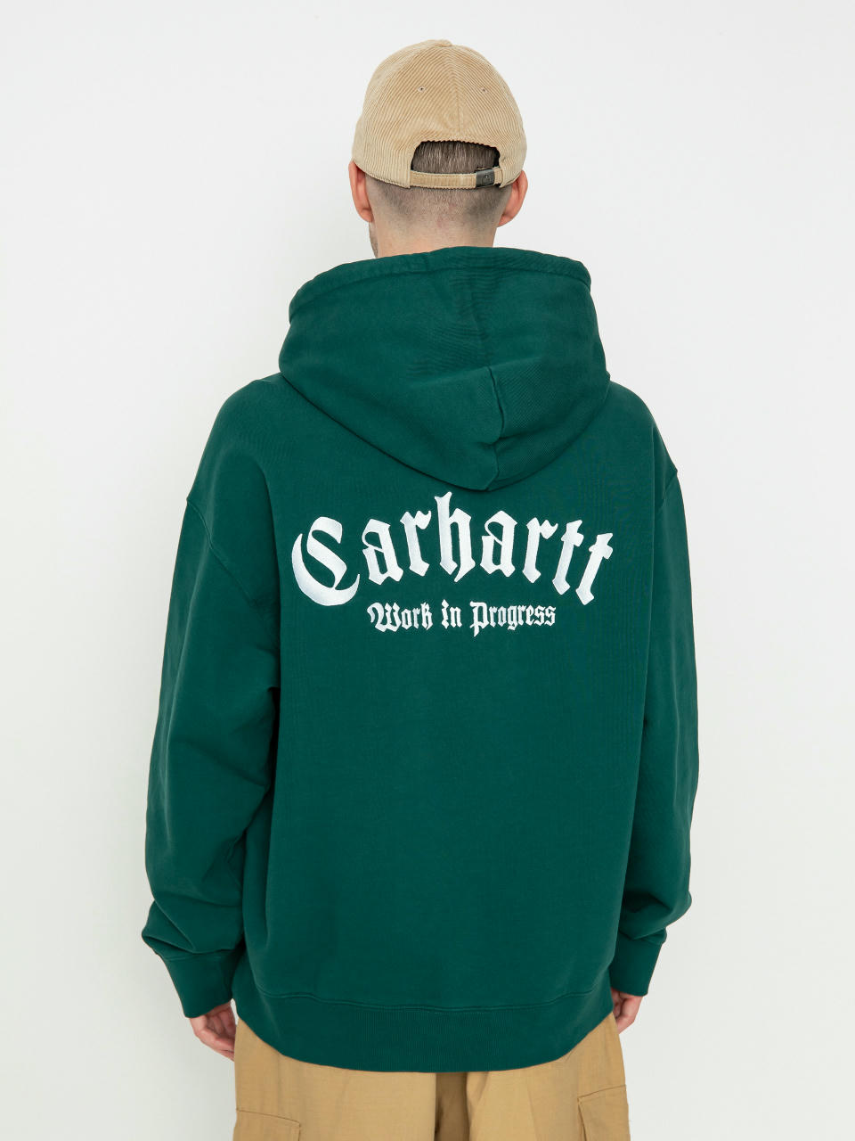 Bluza z kapturem Carhartt WIP Onyx Script HD (chervil/white)