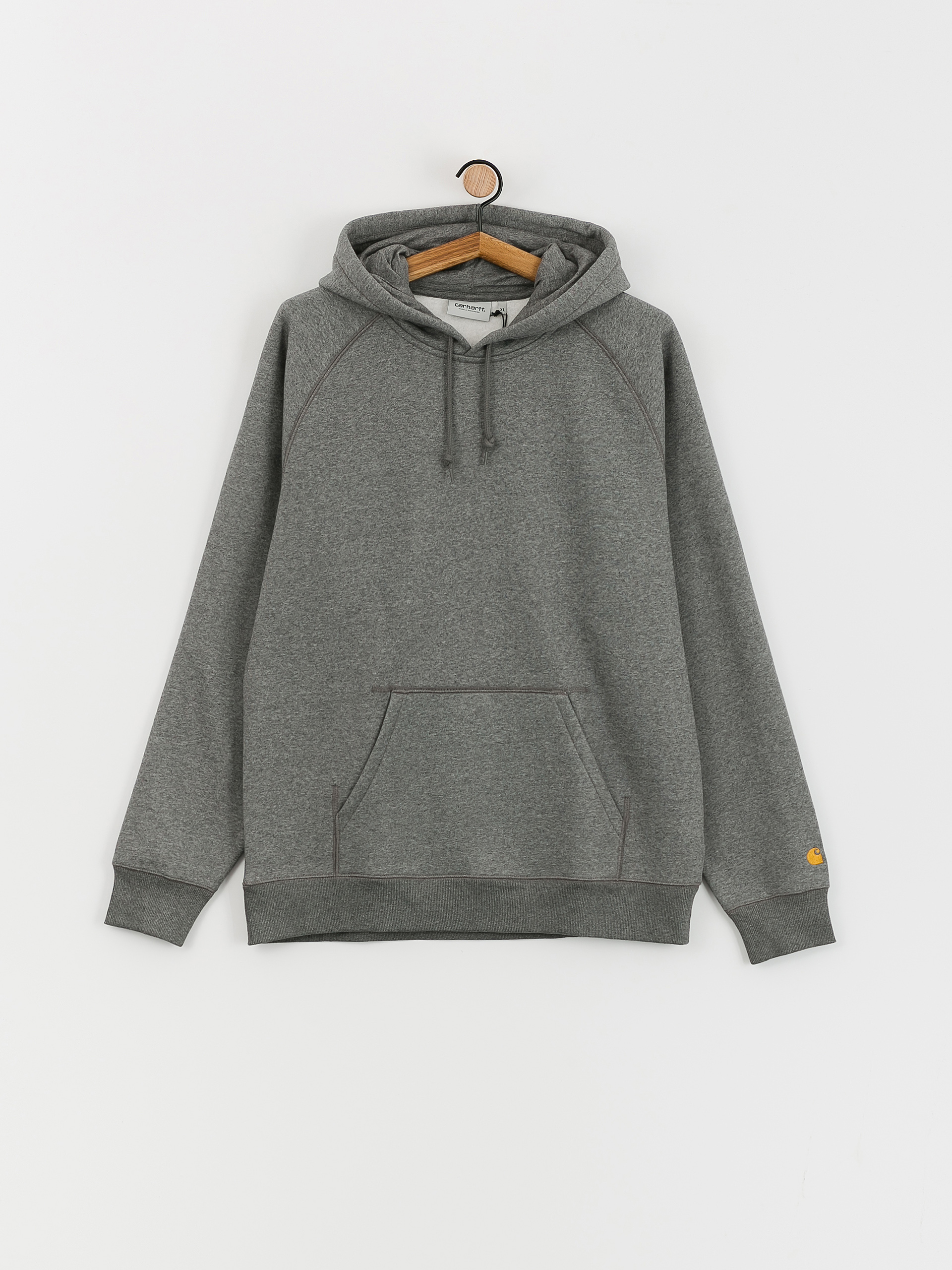 Bluza z kapturem Carhartt WIP Chase HD (dark grey heather/gold)
