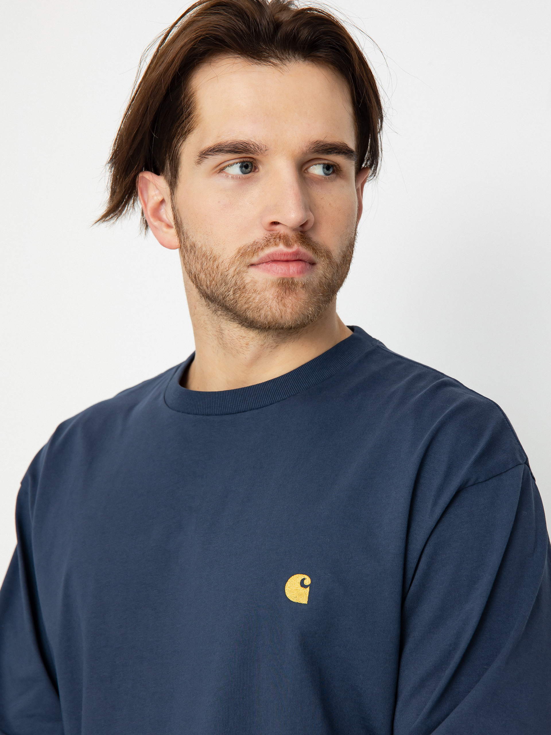 Longsleeve Carhartt WIP Chase (blue/gold)