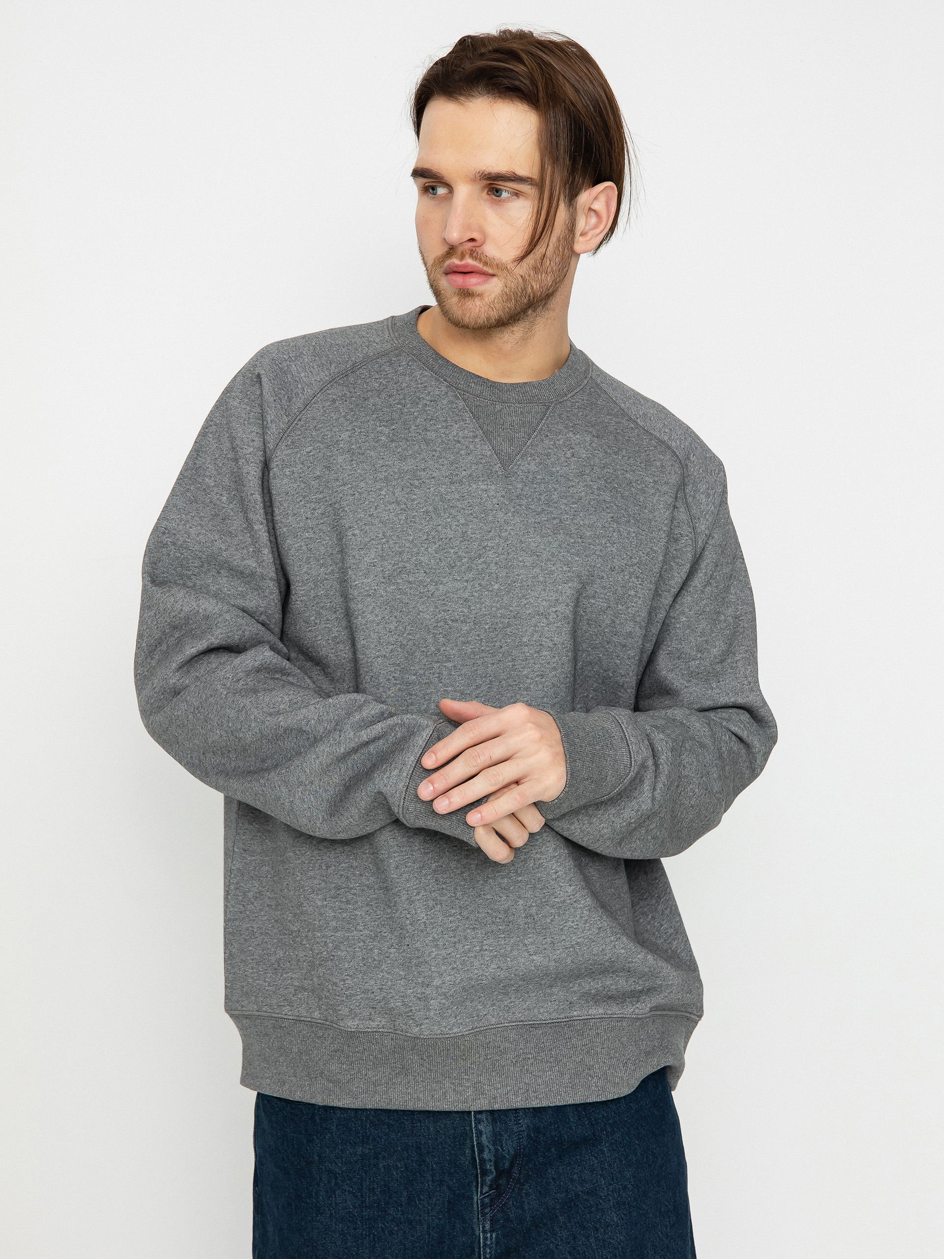 Bluza Carhartt WIP Chase (dark grey heather/gold)