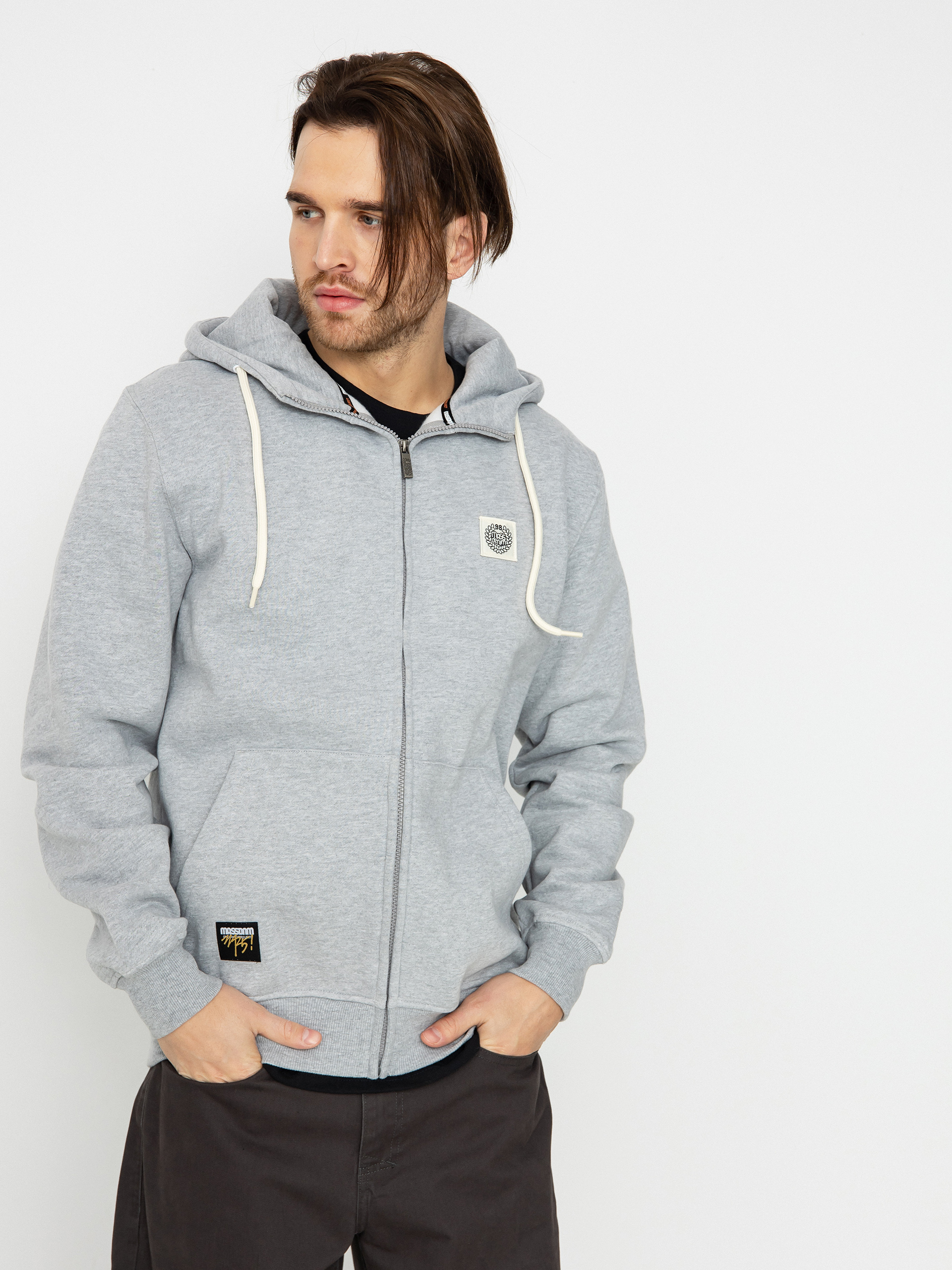 Bluza z kapturem MassDnm Patch ZHD (lt heather grey)