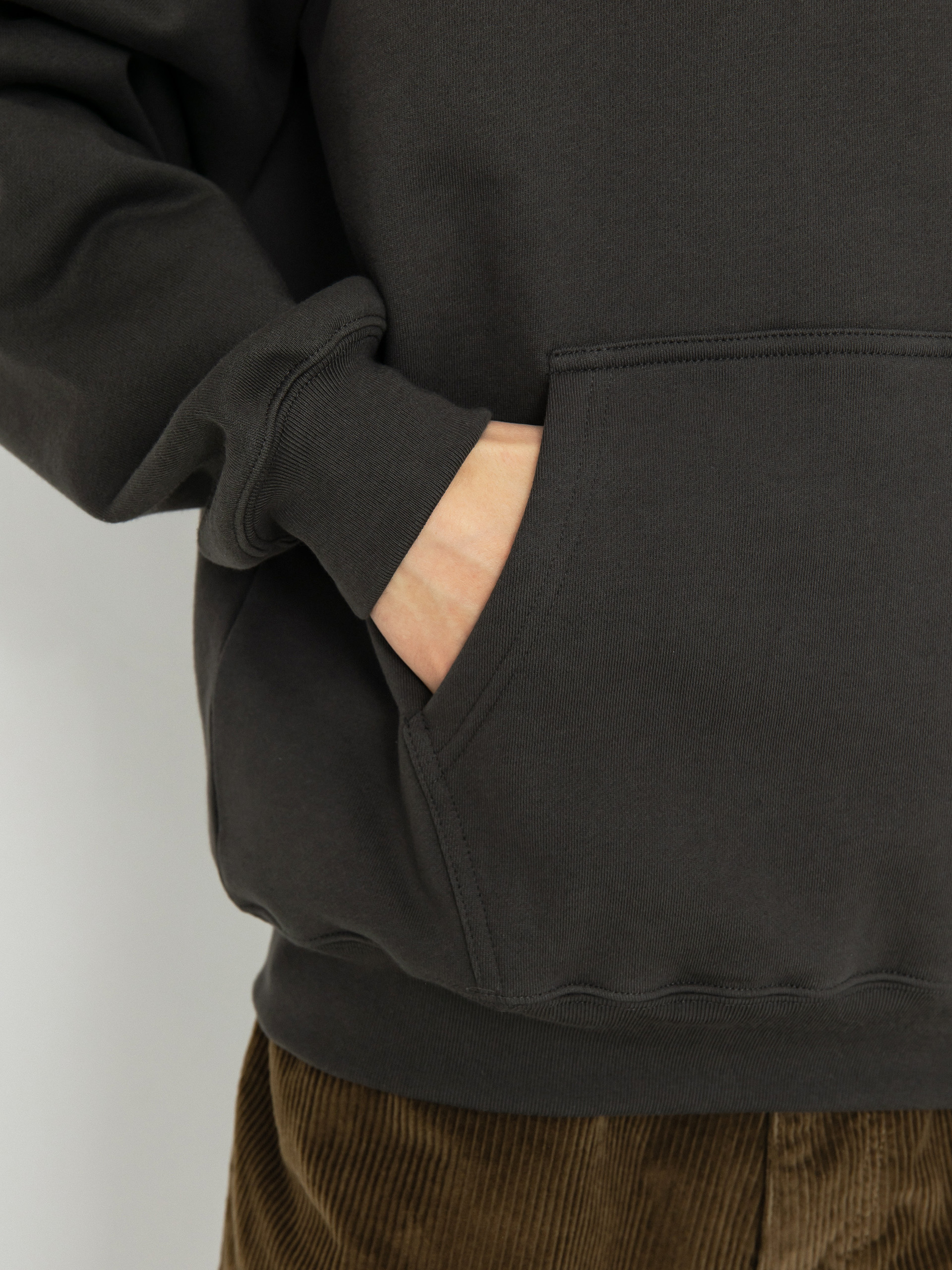 Bluza z kapturem Polar Skate Stroke Logo Dave HD (dirty black)