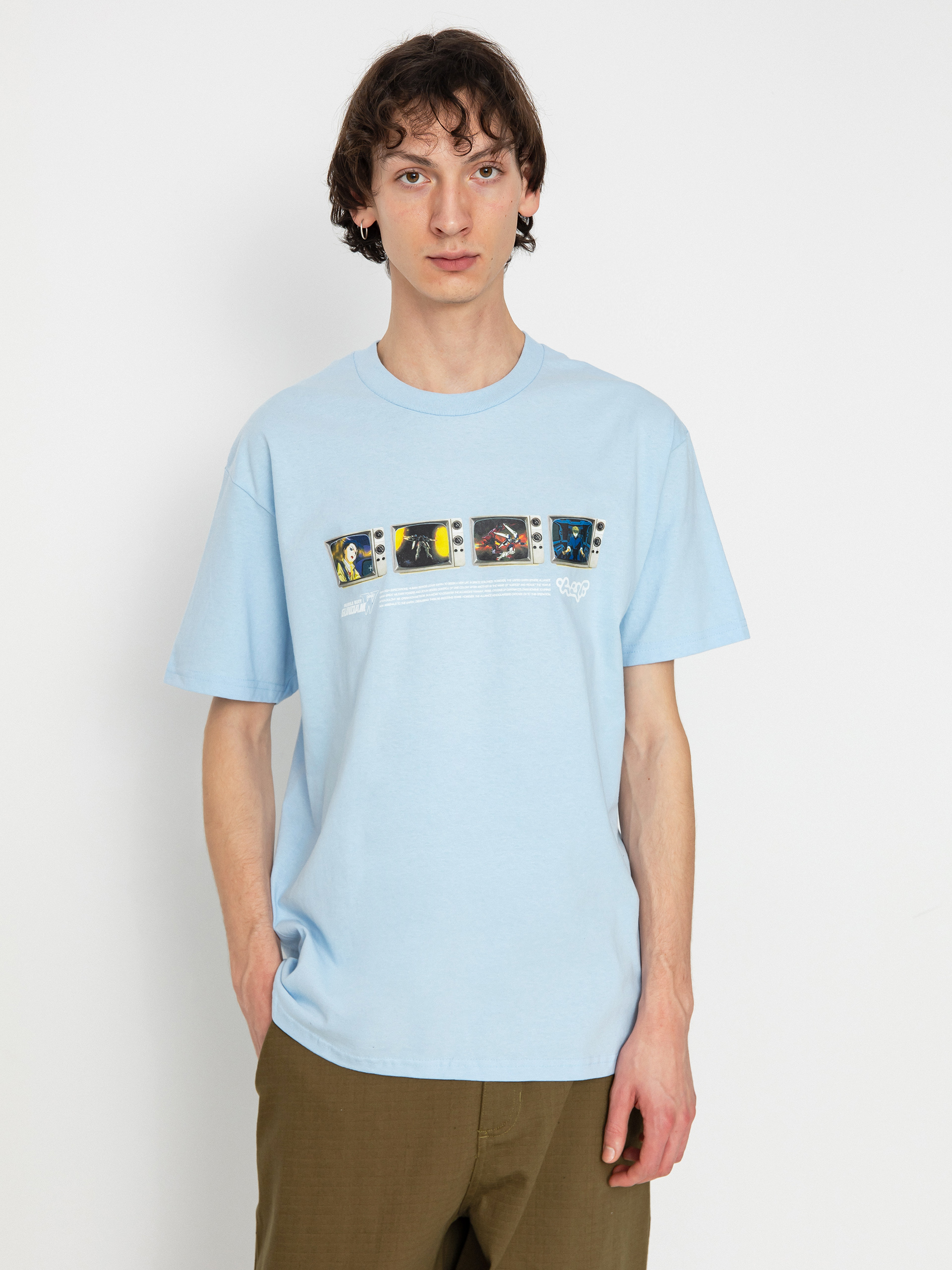 T-shirt HUF Broadcasting Live (light blue)