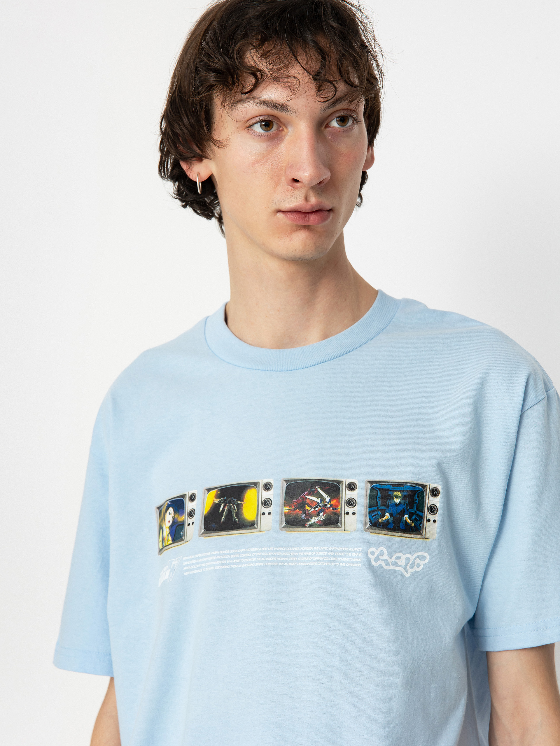 T-shirt HUF Broadcasting Live (light blue)
