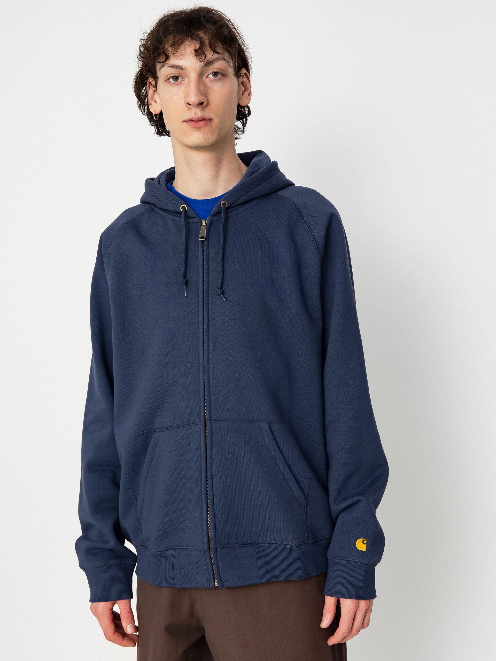 Bluza z kapturem Carhartt WIP Chase ZHD (blue/gold)