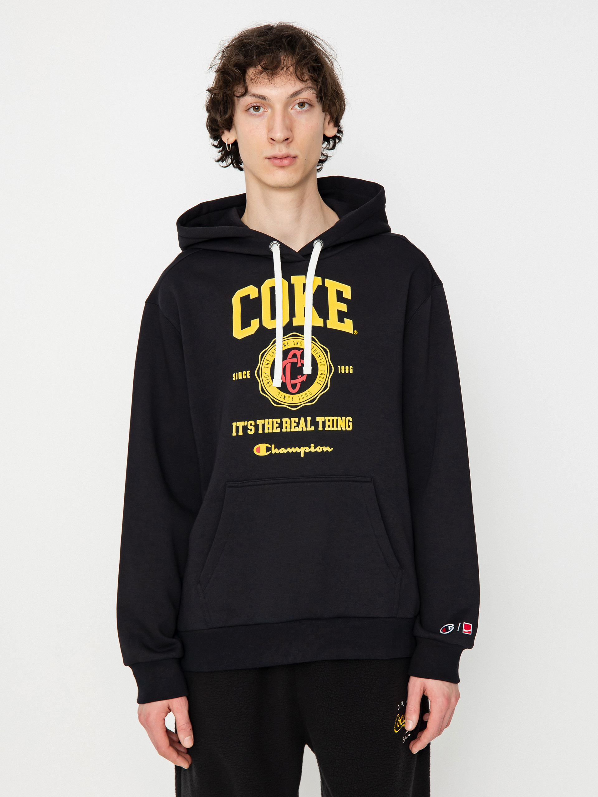 Bluza z kapturem Champion X Coca Cola Hooded Sweatshirt 220180 (nbk)