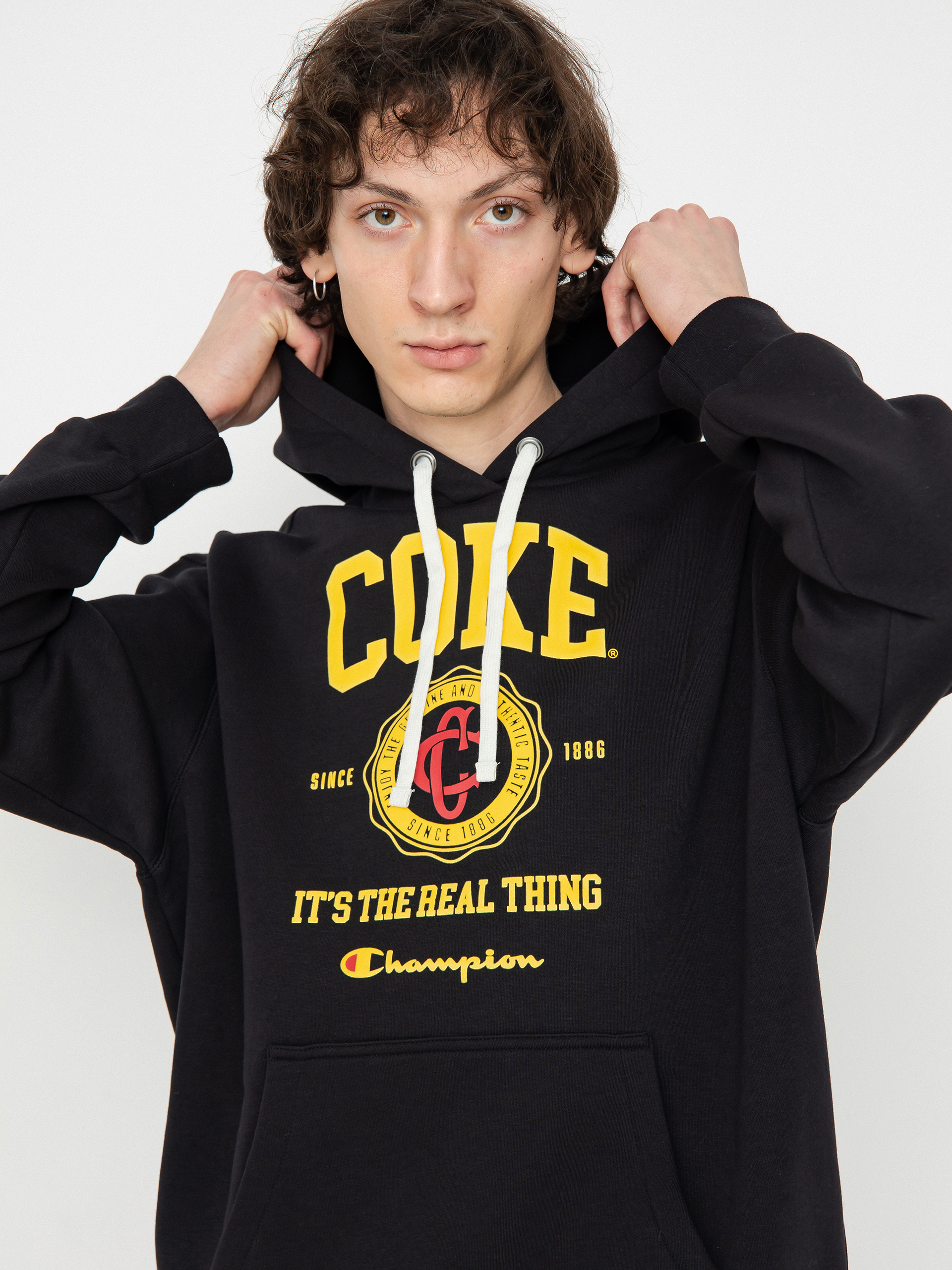 Bluza z kapturem Champion X Coca Cola Hooded Sweatshirt 220180 (nbk)