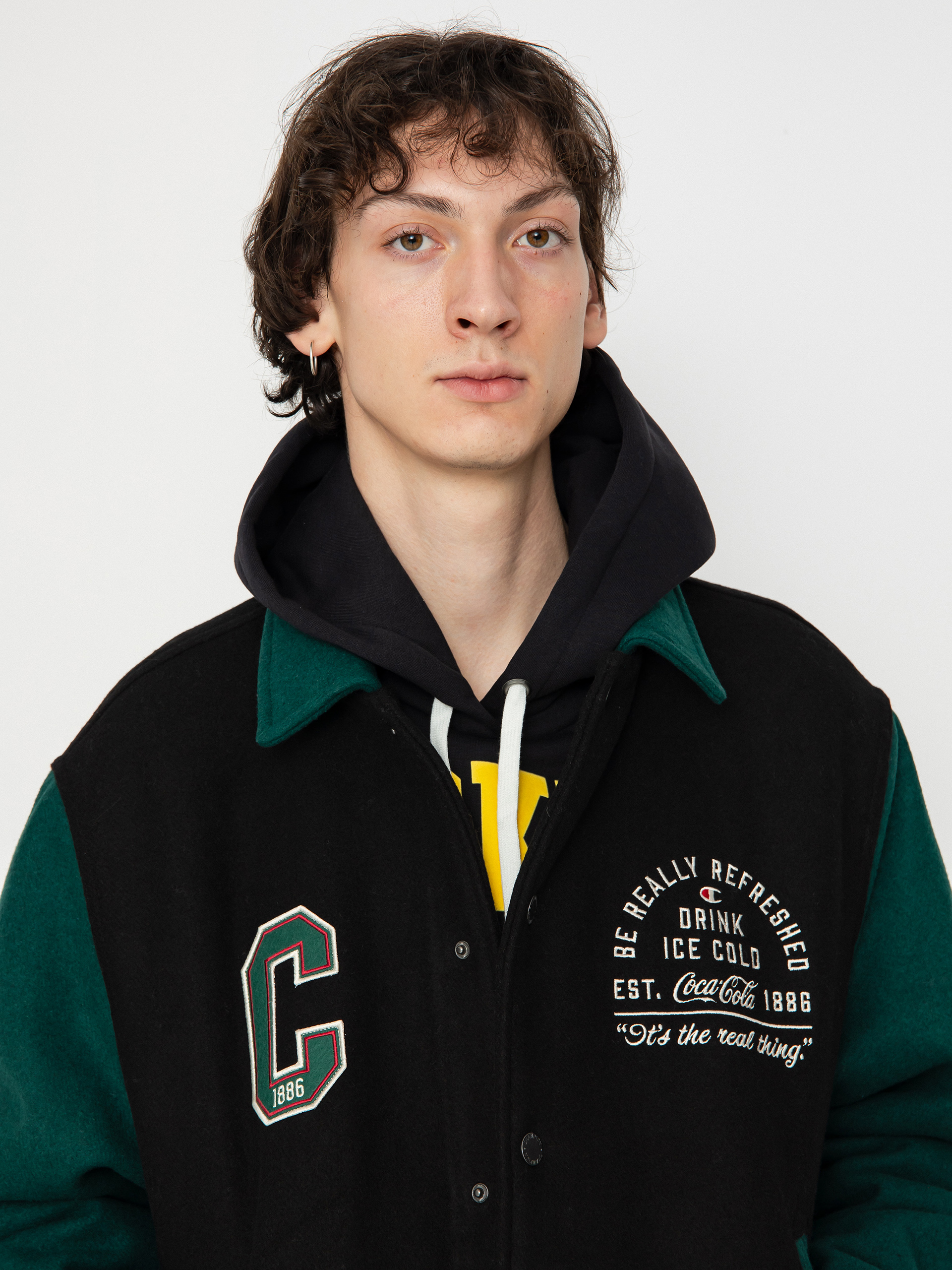 【Bibiy】 WHITNEY JACKET Kurtka Champion X Coca Cola Bomber Jacket 220191 - czarny