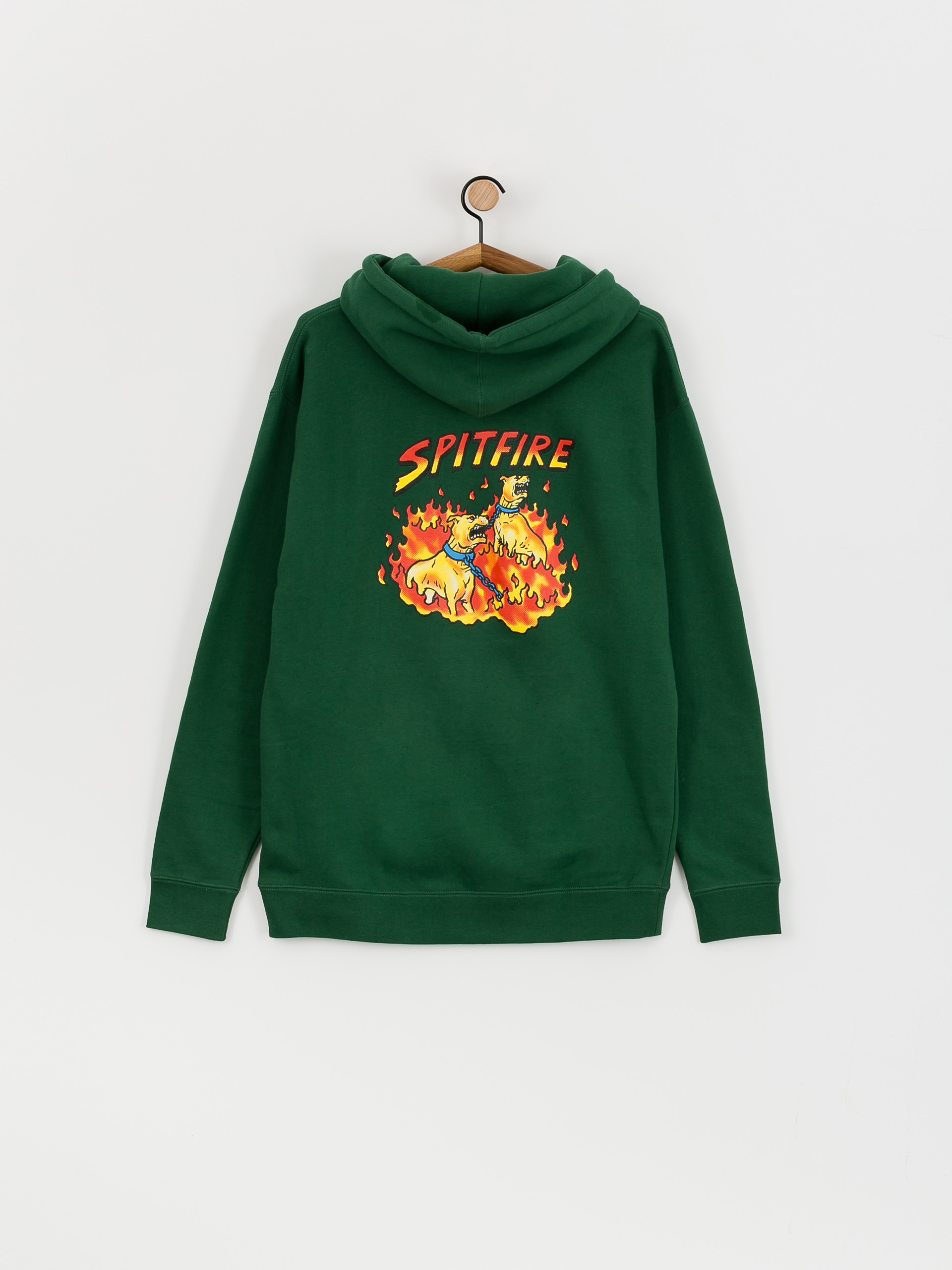 Bluza z kapturem Spitfire Hell Hounds II HD (dark green)
