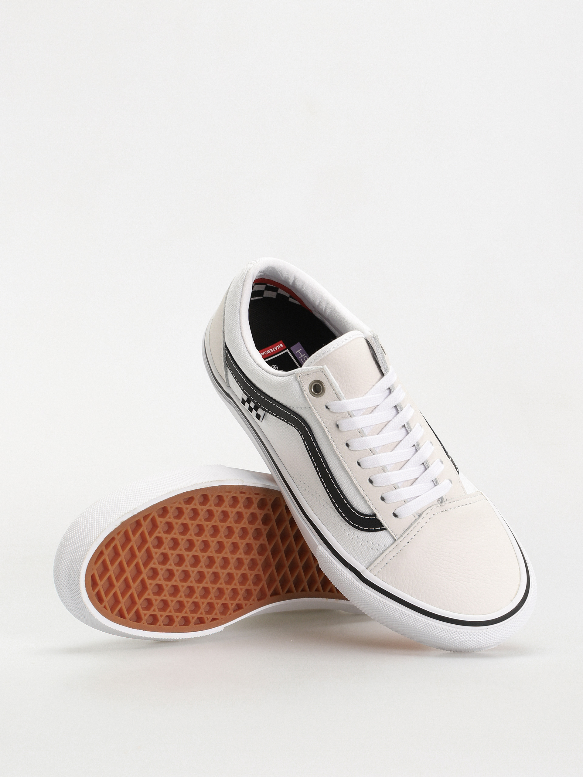 Buty Vans Skate Old Skool (leather white/white)