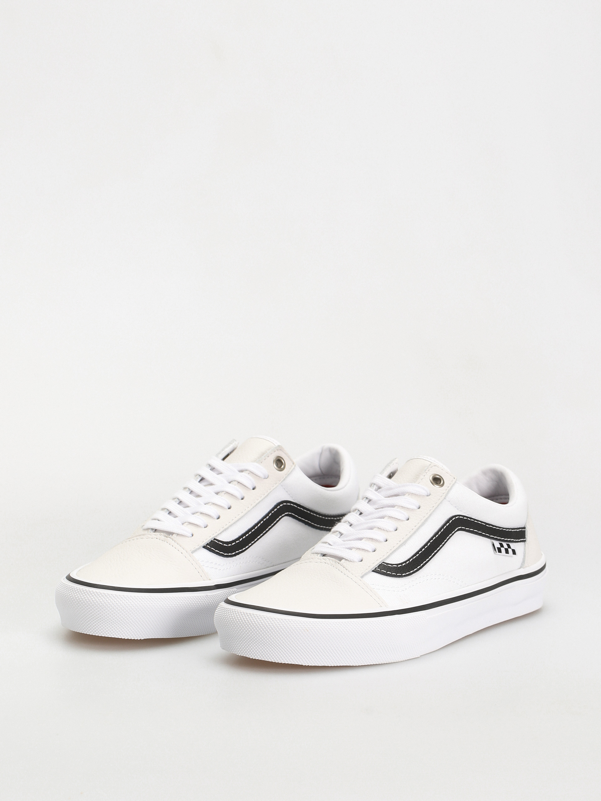 Buty Vans Skate Old Skool (leather white/white)
