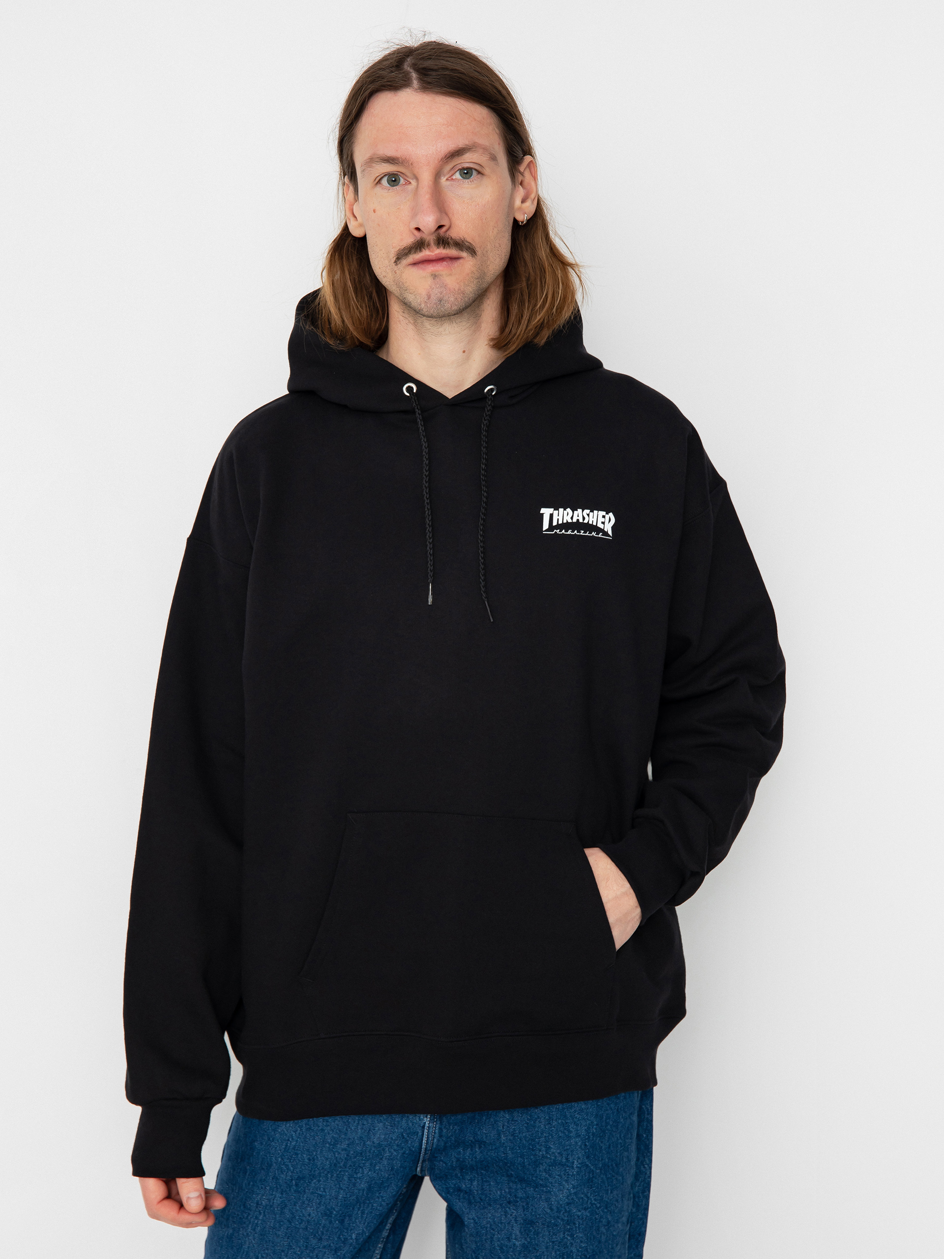 Bluza z kapturem Thrasher Little Thrasher HD (black)