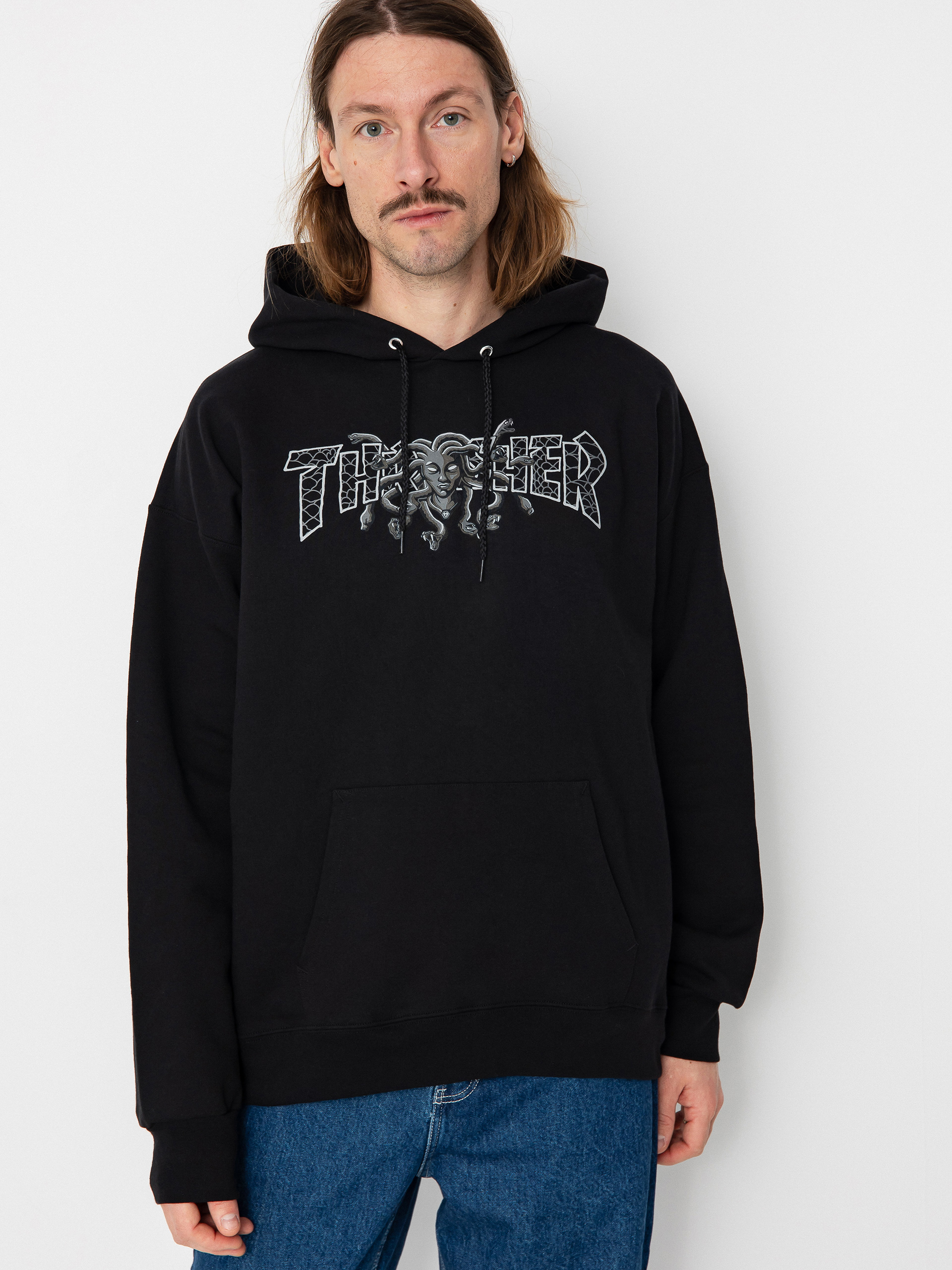 Bluza z kapturem Thrasher Medusa HD czarny black