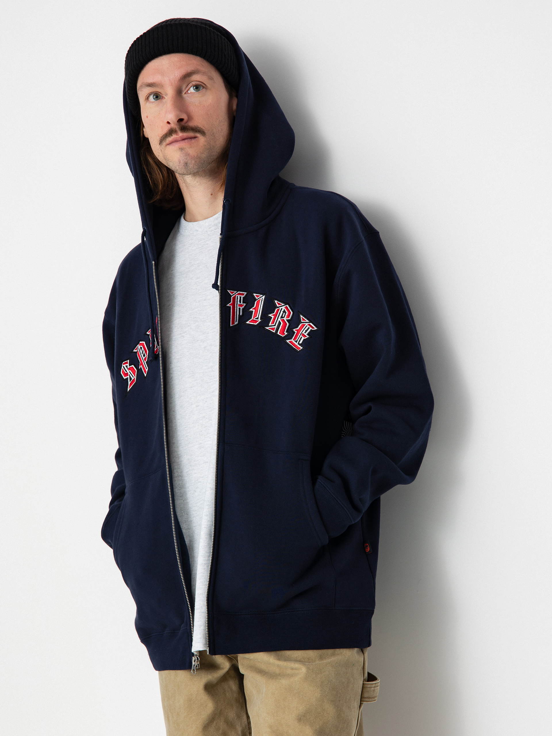 Bluza z kapturem Spitfire Old E Emb ZHD (navy)