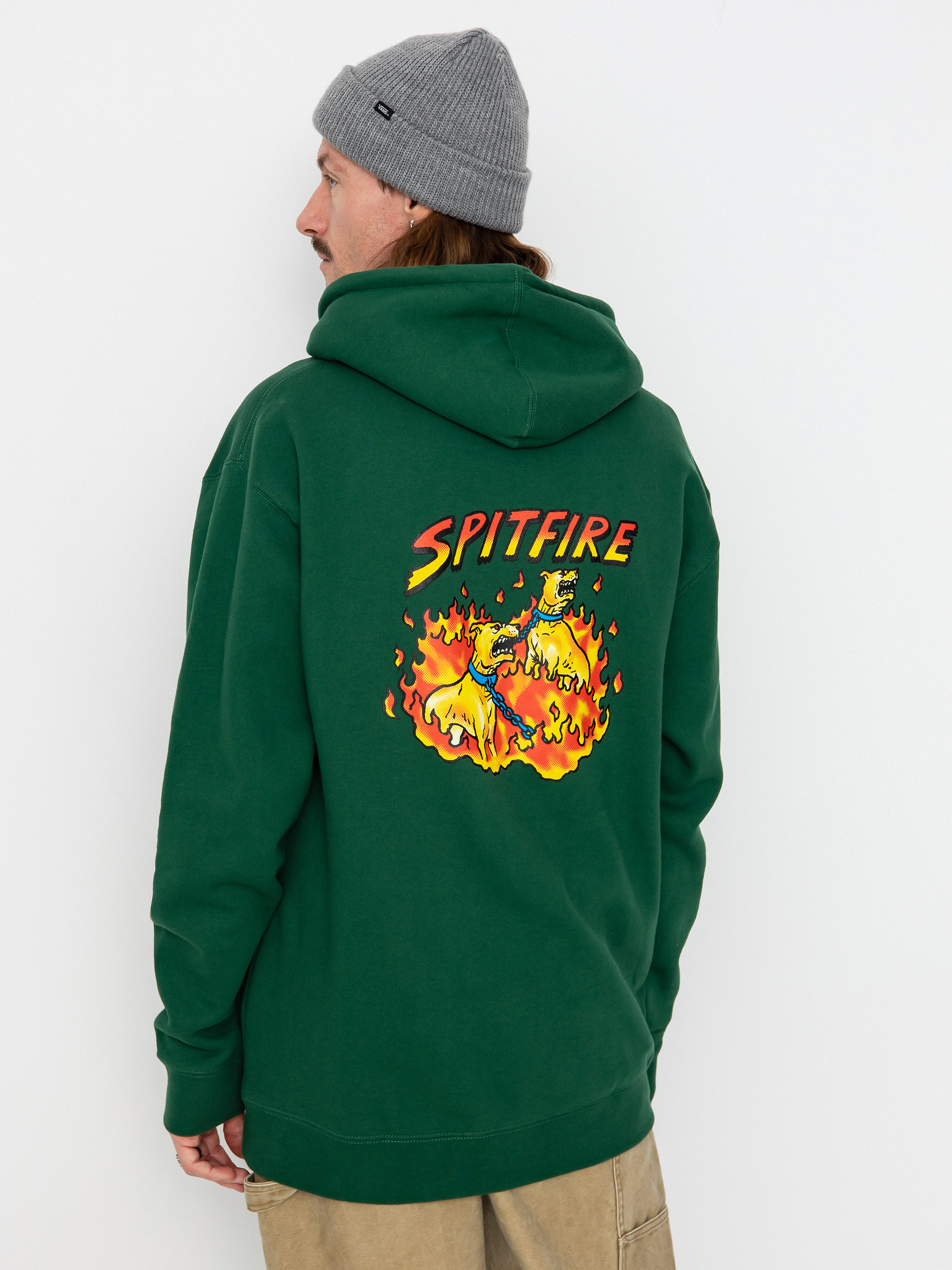 Bluza z kapturem Spitfire Hell Hounds II HD (dark green)