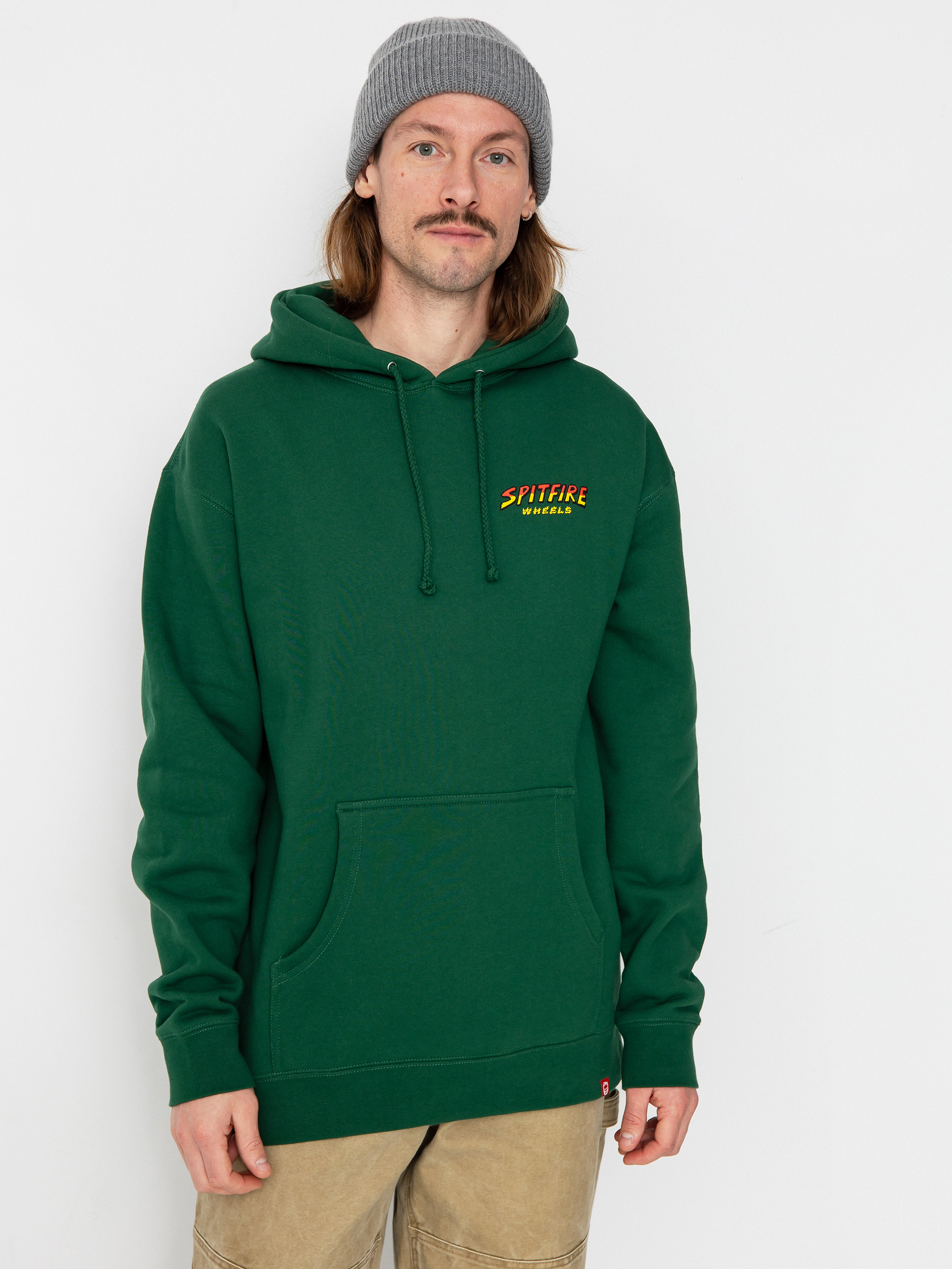 Bluza z kapturem Spitfire Hell Hounds II HD (dark green)
