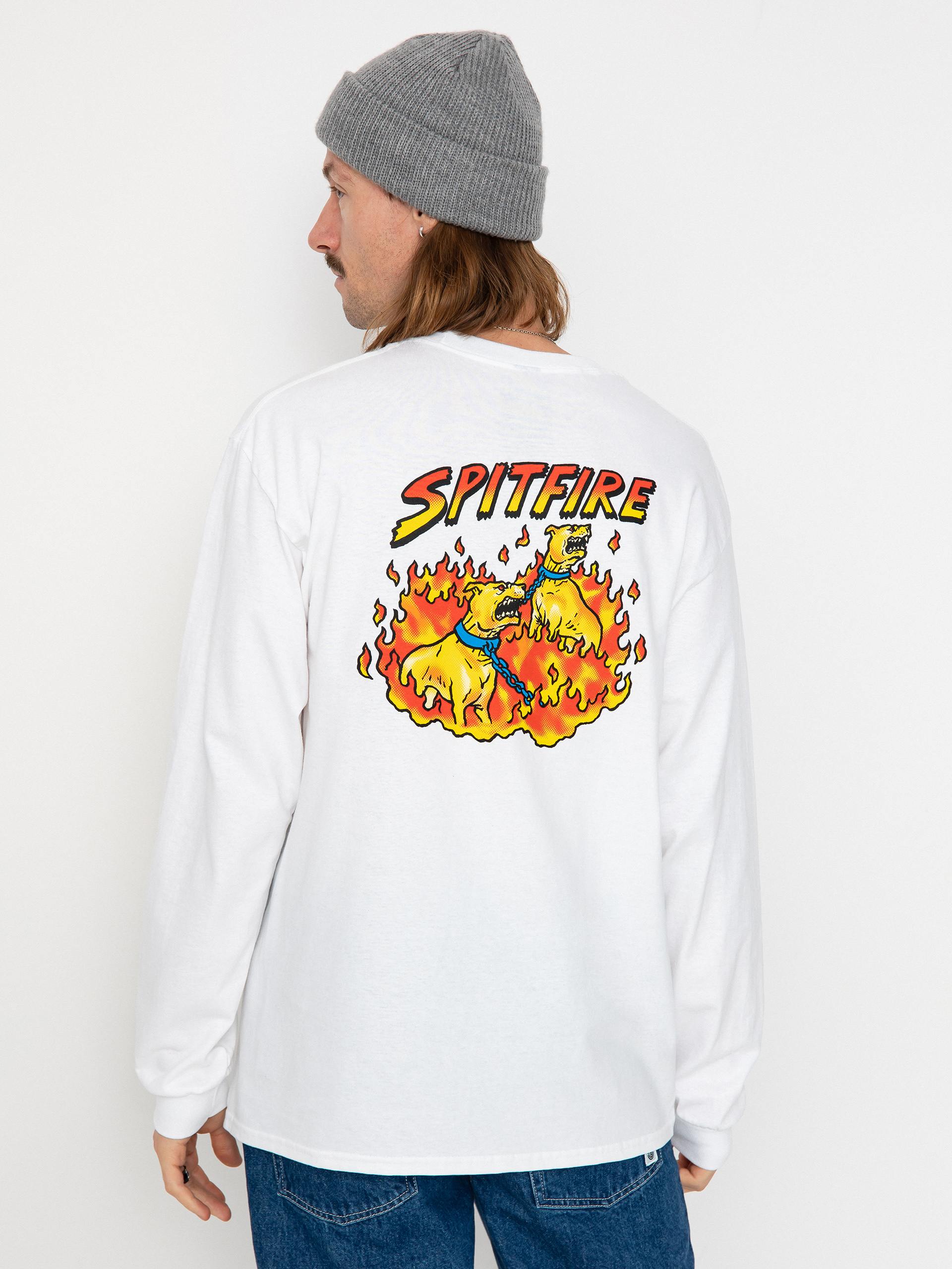 Longsleeve Spitfire Hell Hounds II (white/multi)