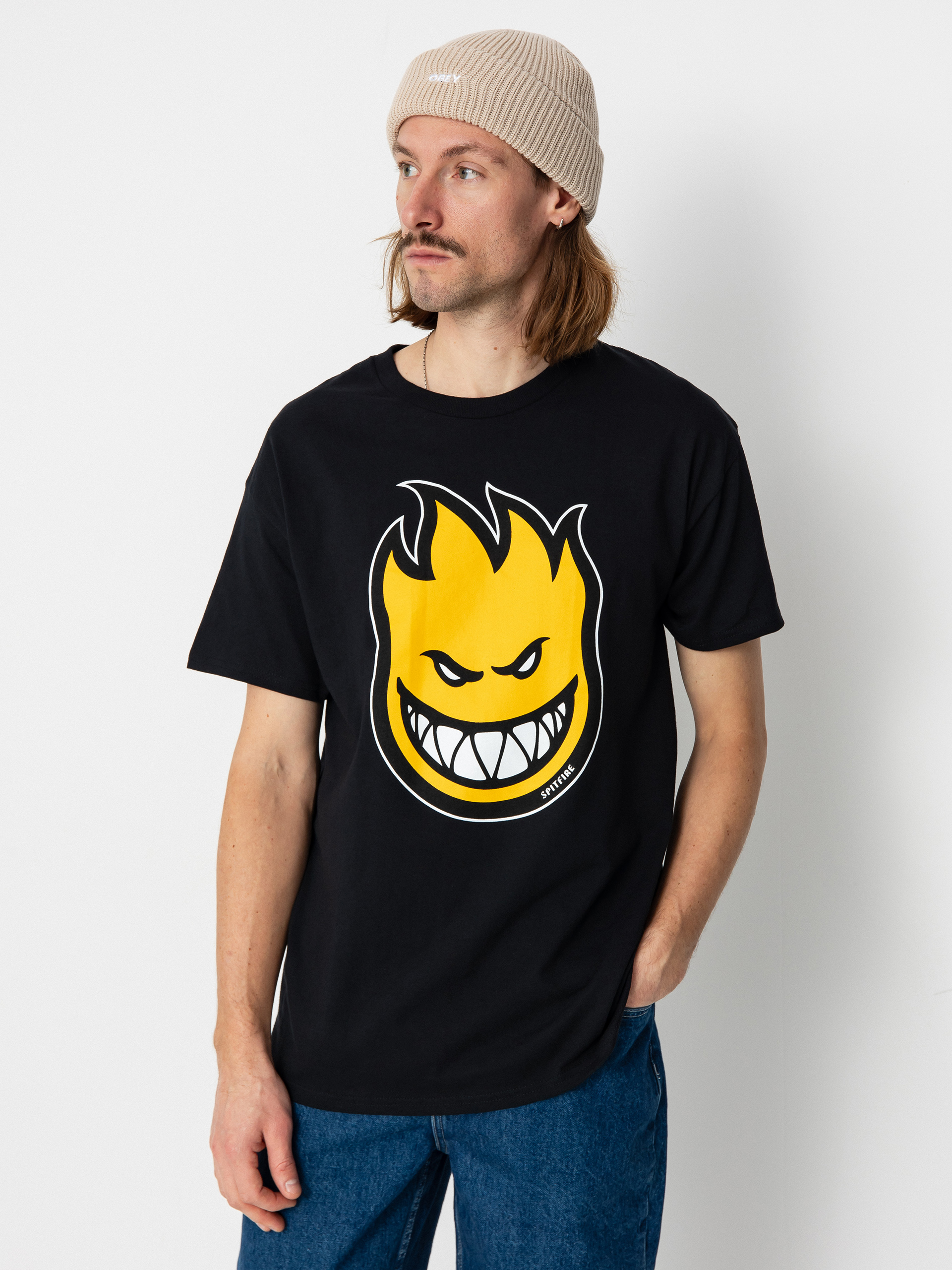 T-shirt Spitfire Bighead Fill (black/gold)