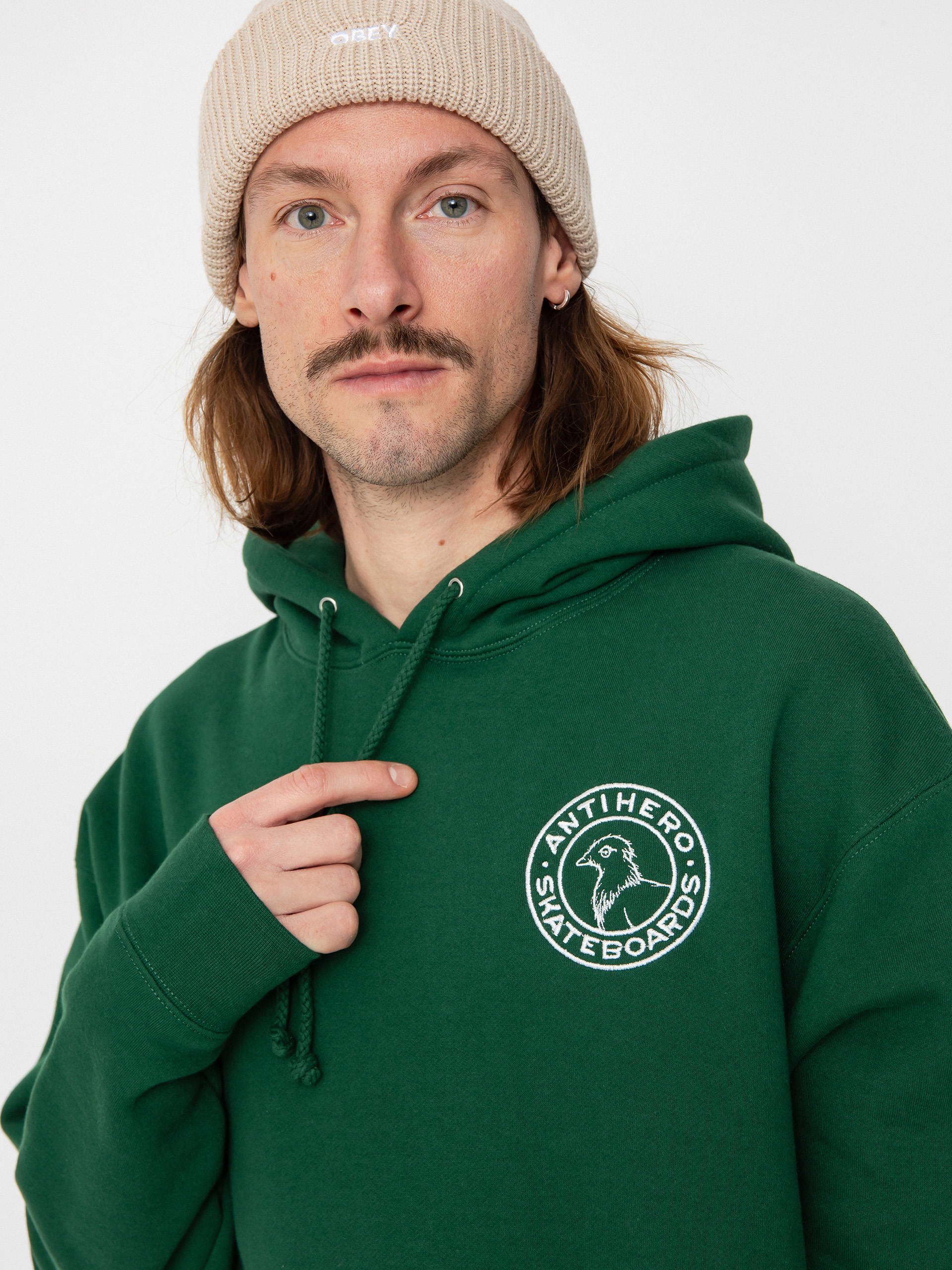 Bluza z kapturem Antihero Bs Pigeon Rnd Emb HD (dark green)