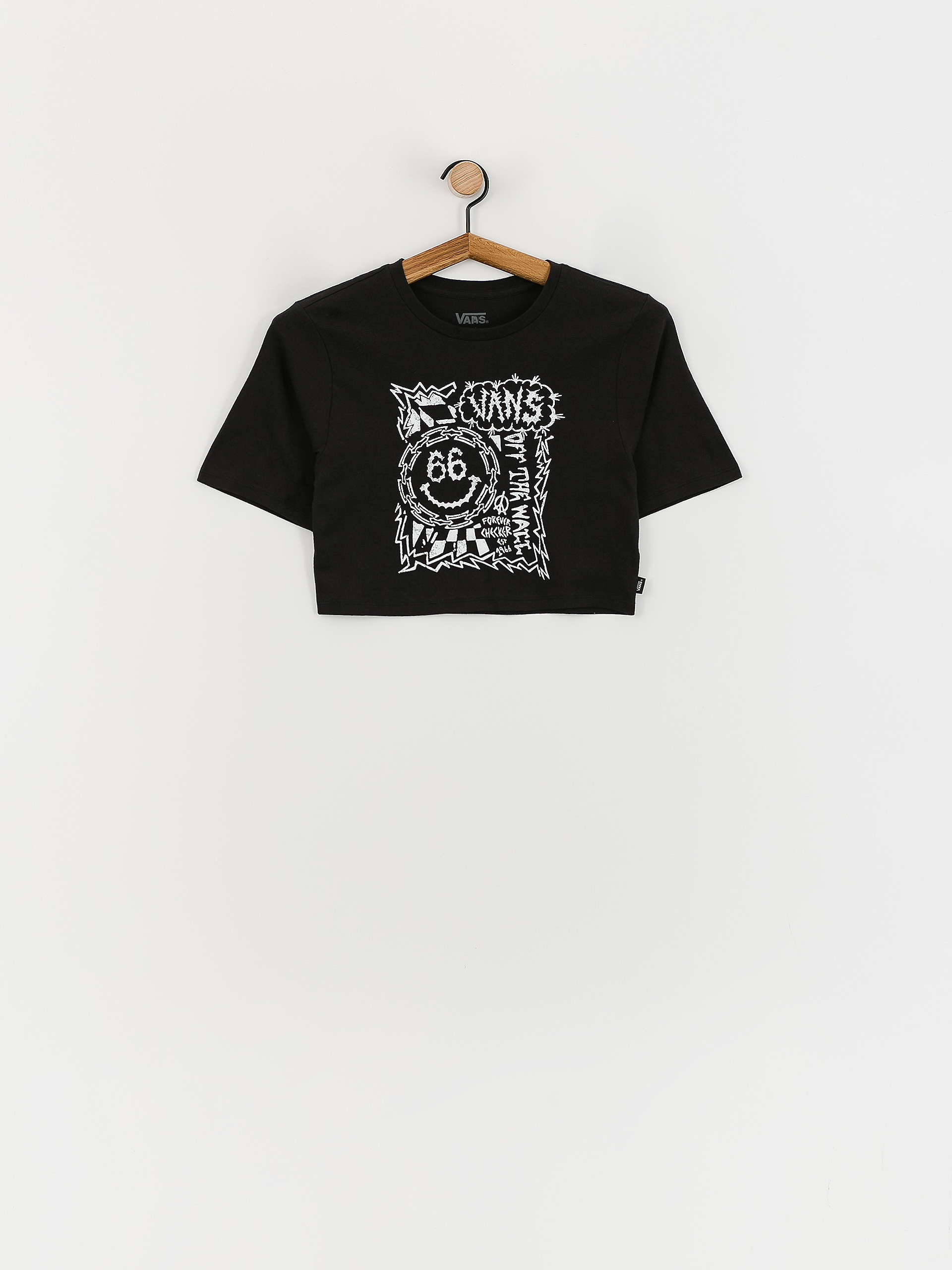 T-shirt Vans Forever Checker Crew Crop II Wmn (black)