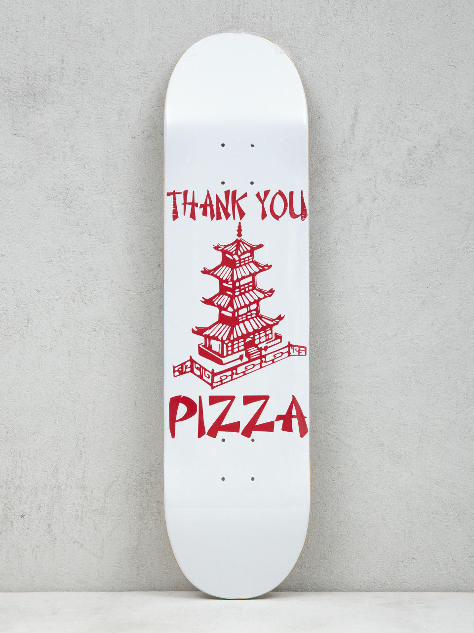 Deck Pizza Skateboards Thank You Pizza (white/red)