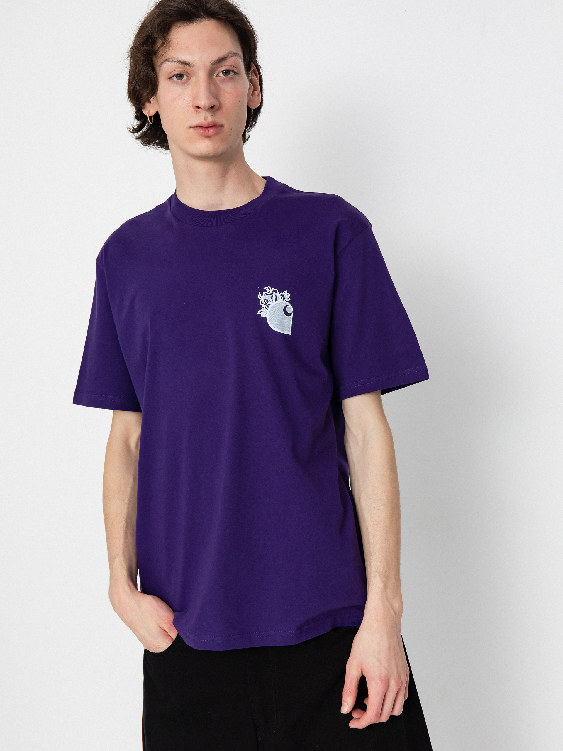 T-shirt Carhartt WIP Little Hellraiser (tyrian/white)