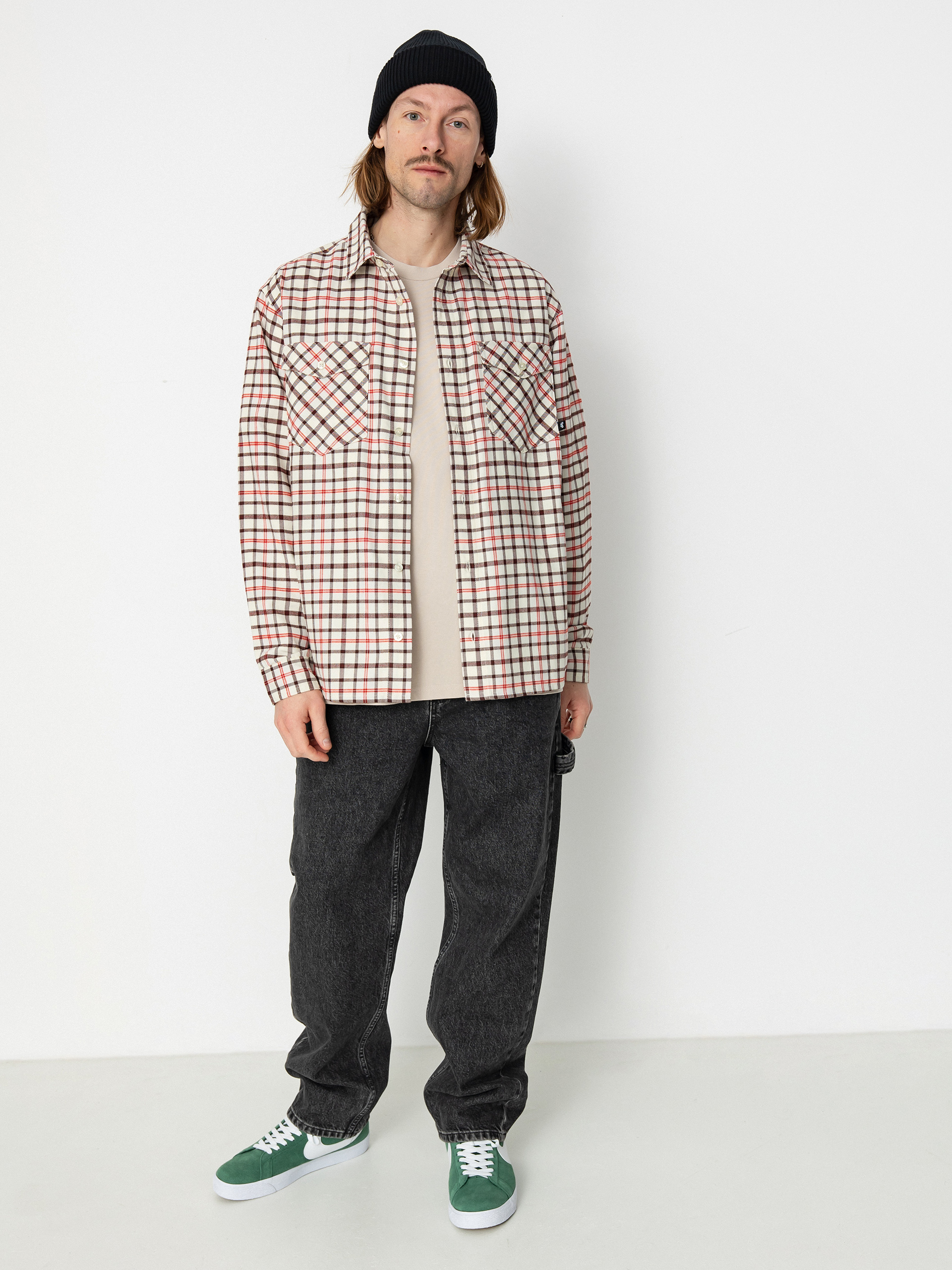 Koszula Nike SB Flannel Button Up (coconut milk/light bone)