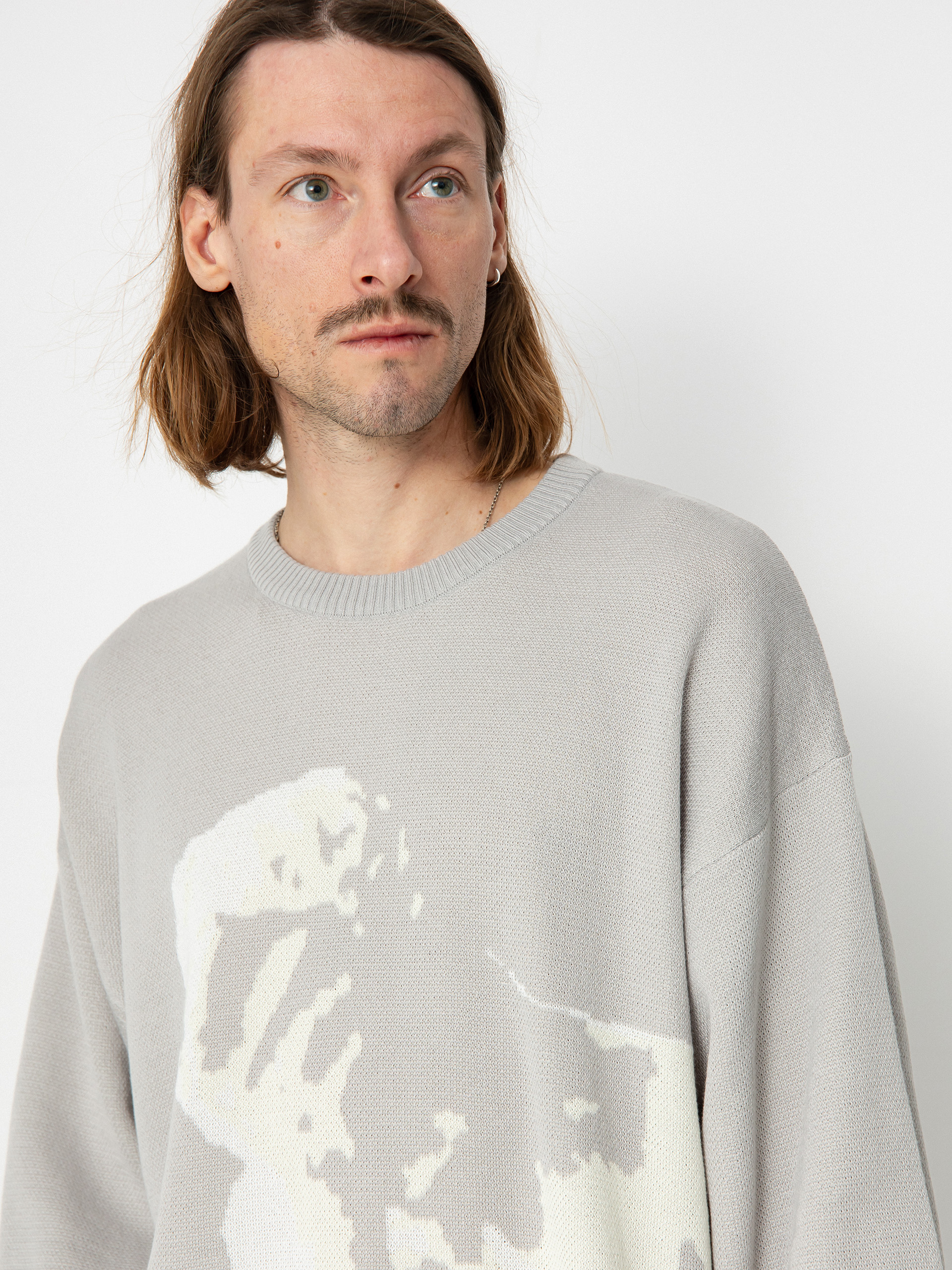 Sweter Nike SB GFX Knitted (lt iron ore)