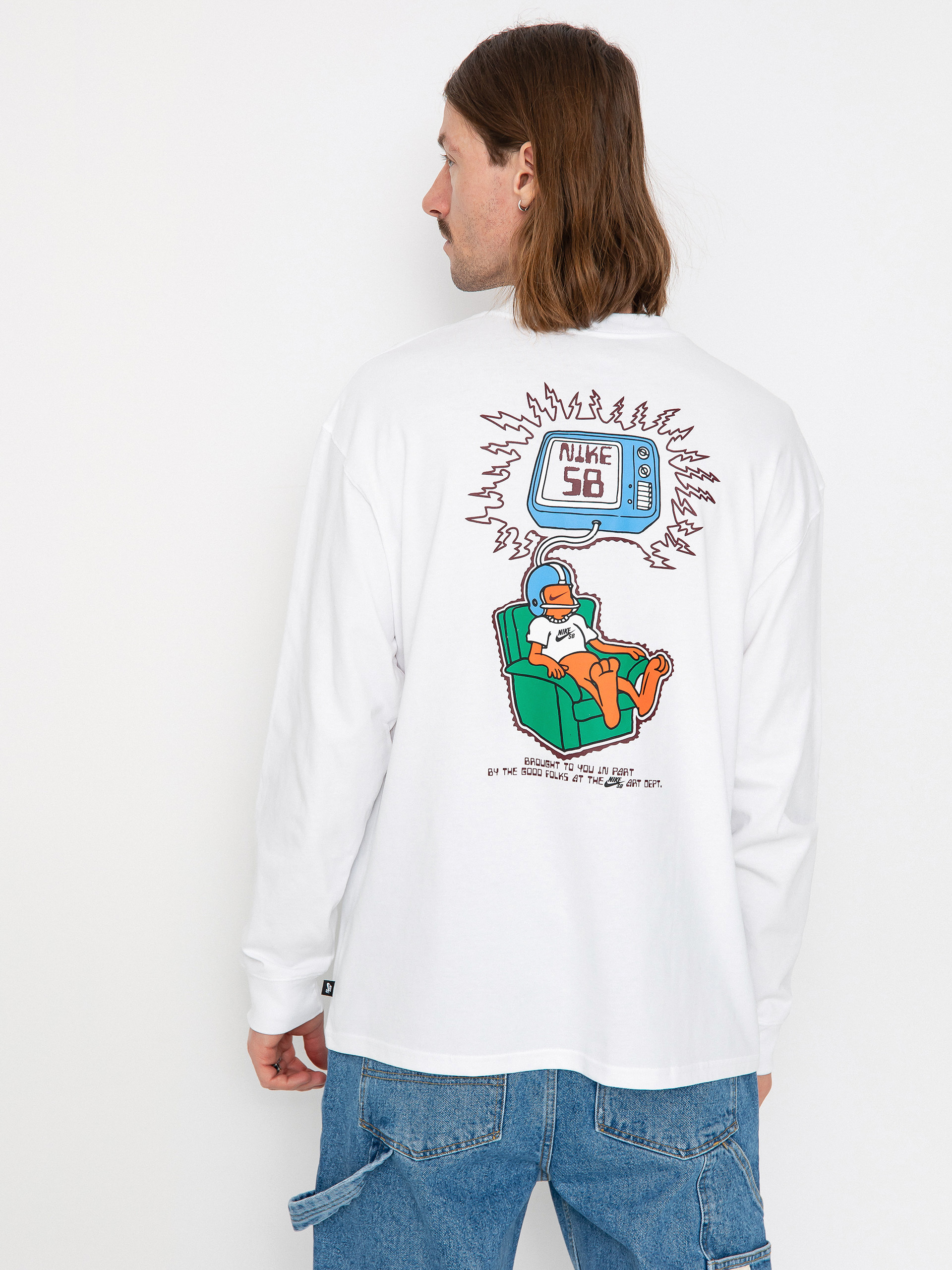 Longsleeve Nike SB M90 Brainwash (white)