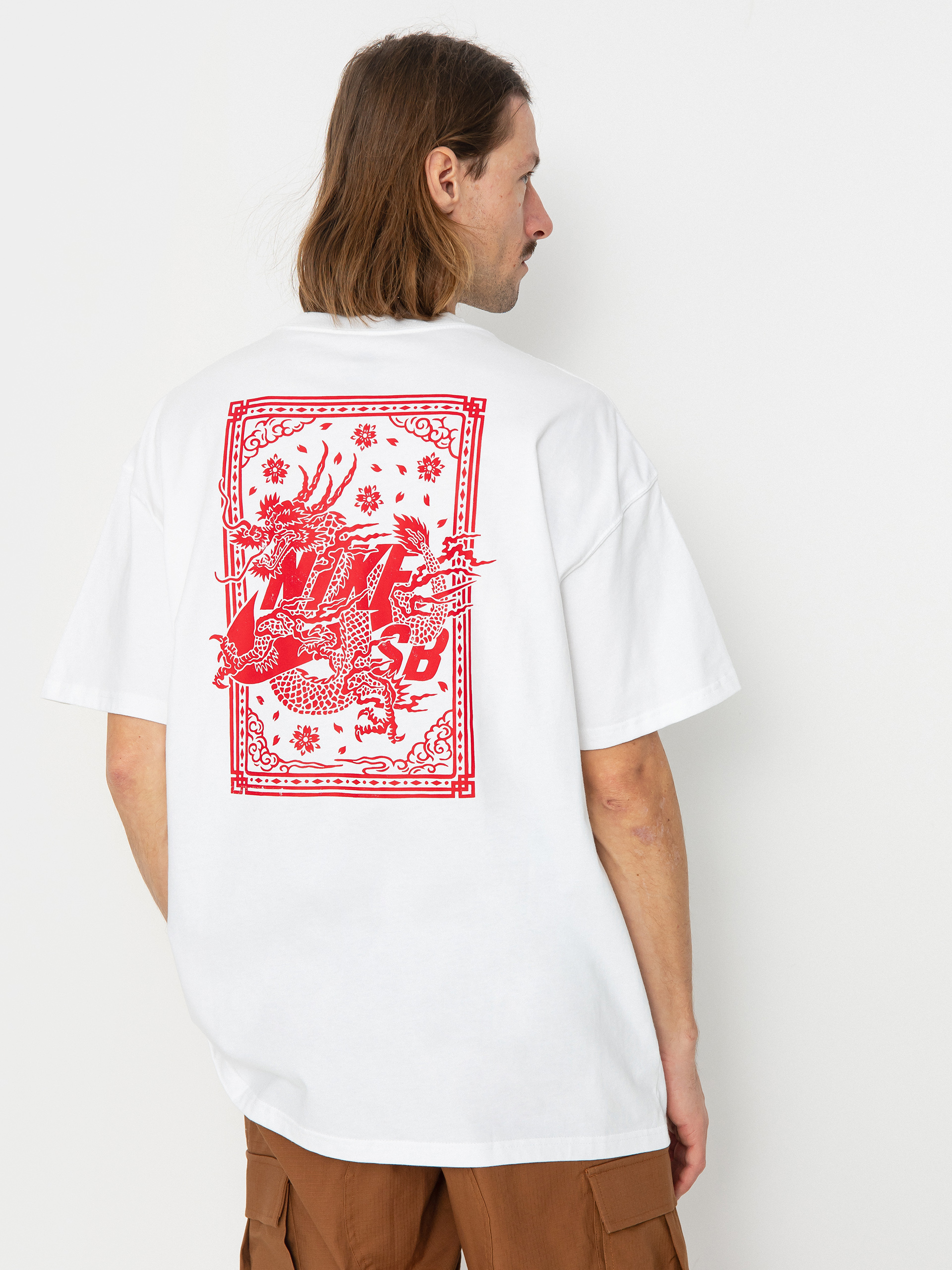 T-shirt Nike SB M90 Dragon (white/university red)