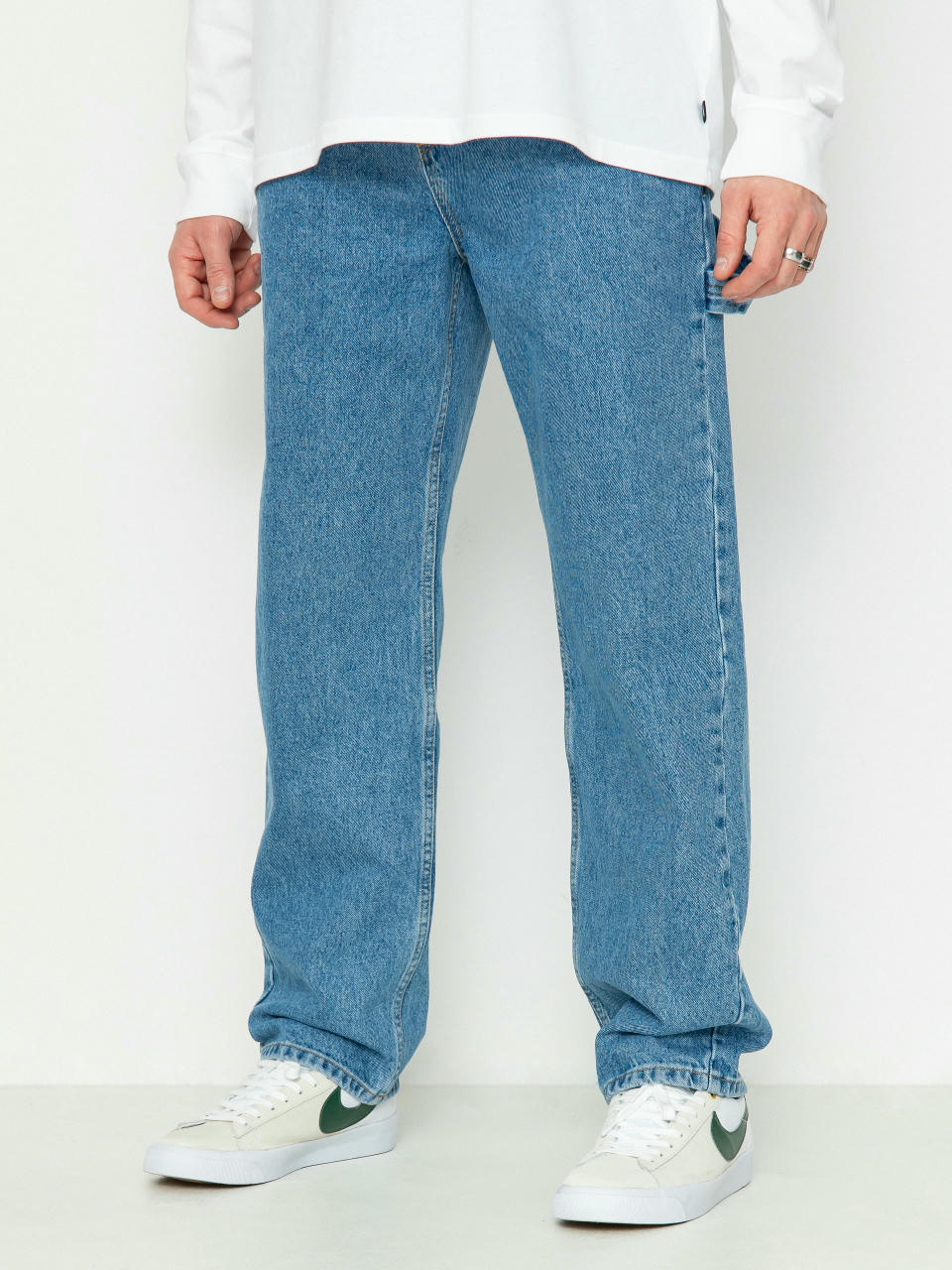 Spodnie The National Skateboard Co Boreray Carpenter Jeans (washed blue)
