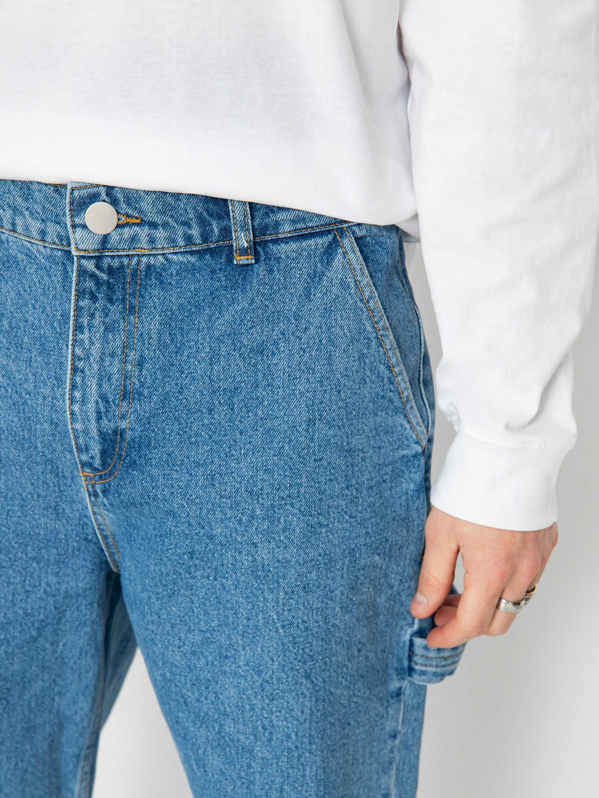 Spodnie The National Skateboard Co Boreray Carpenter Jeans (washed blue)