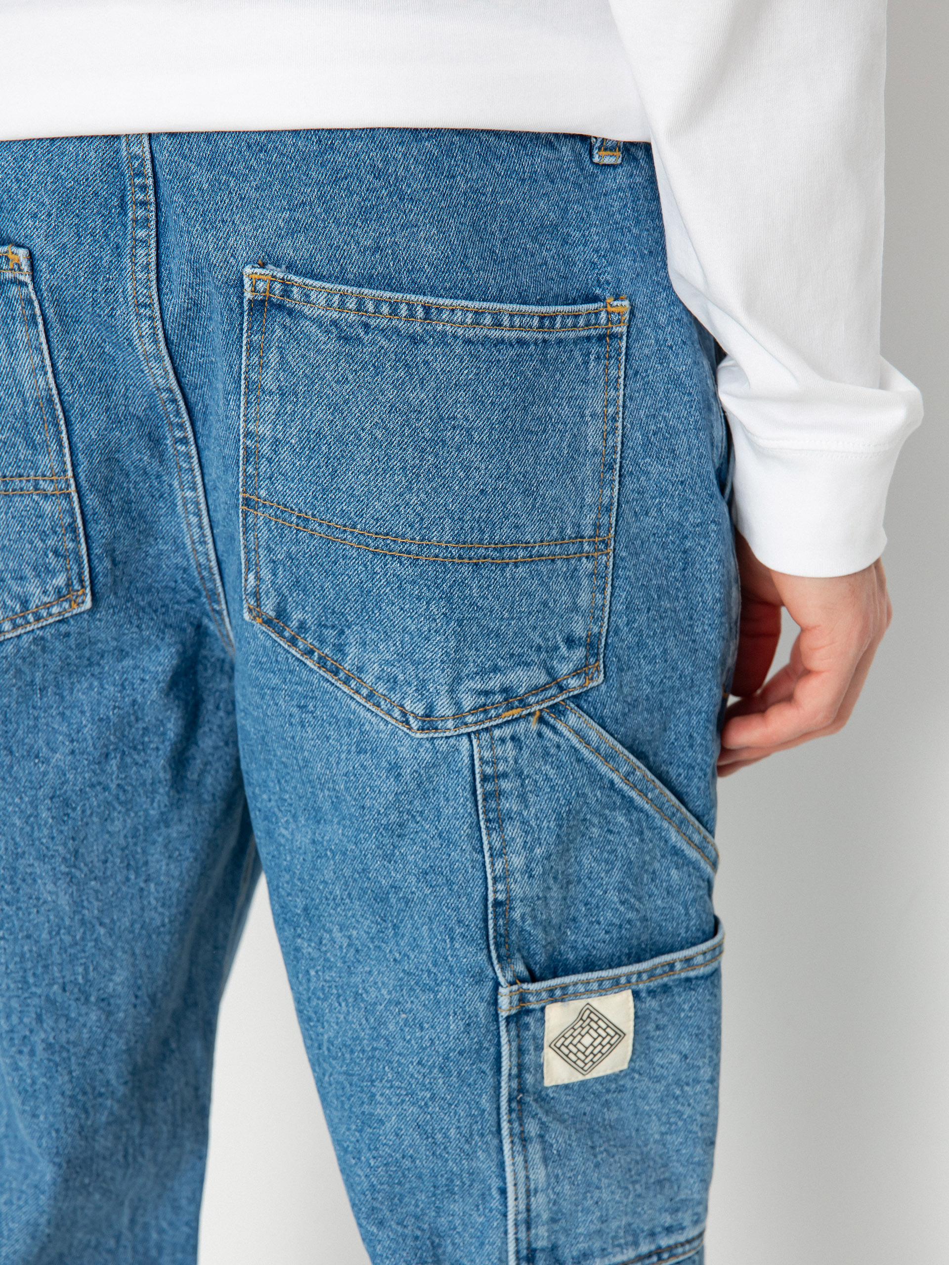 Spodnie The National Skateboard Co Boreray Carpenter Jeans (washed blue)