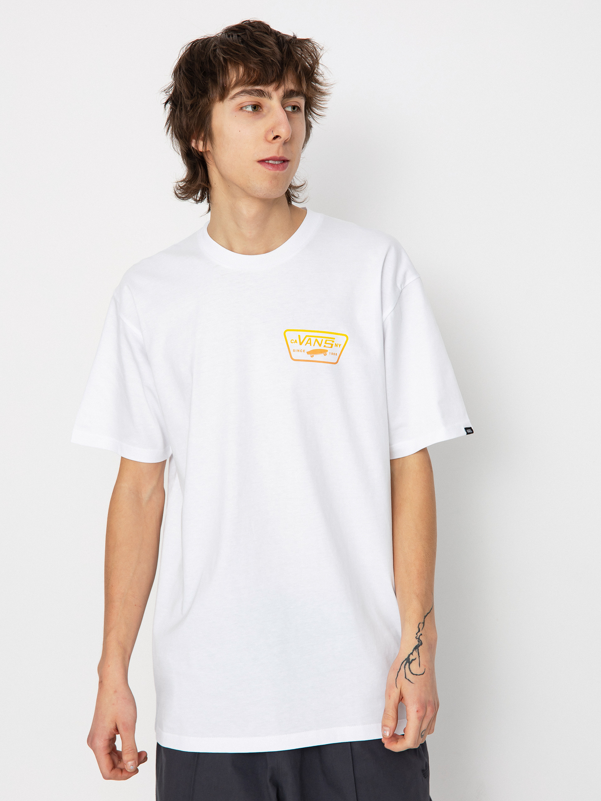 T-shirt Vans Full Patch Back (white/copper tan)