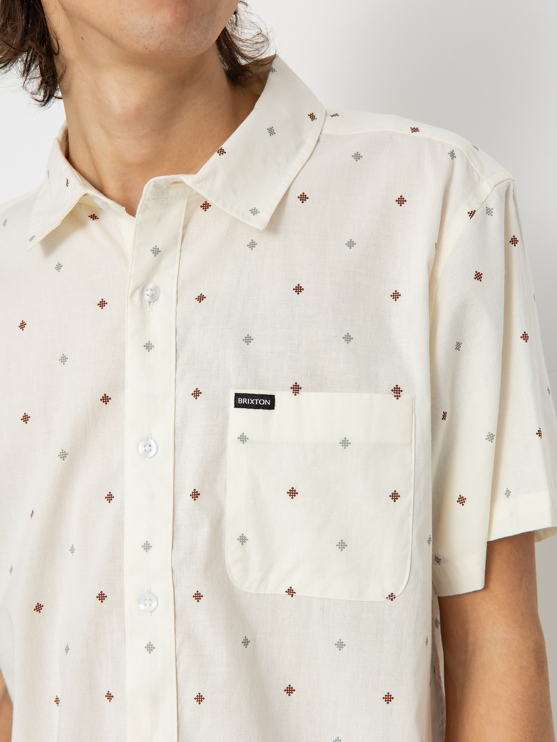 Koszula Brixton Charter Print Wvn (off white pyramid)