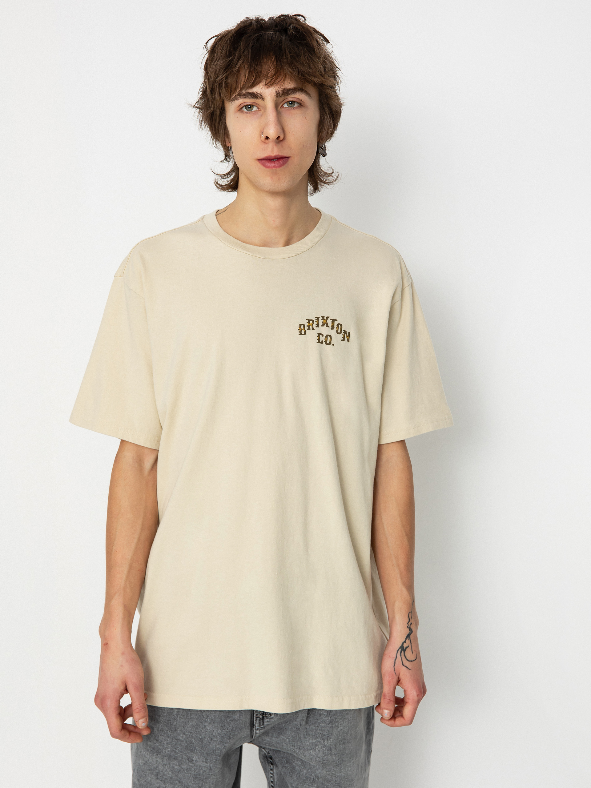 T-shirt Brixton Homer Stt (cream classic wash)