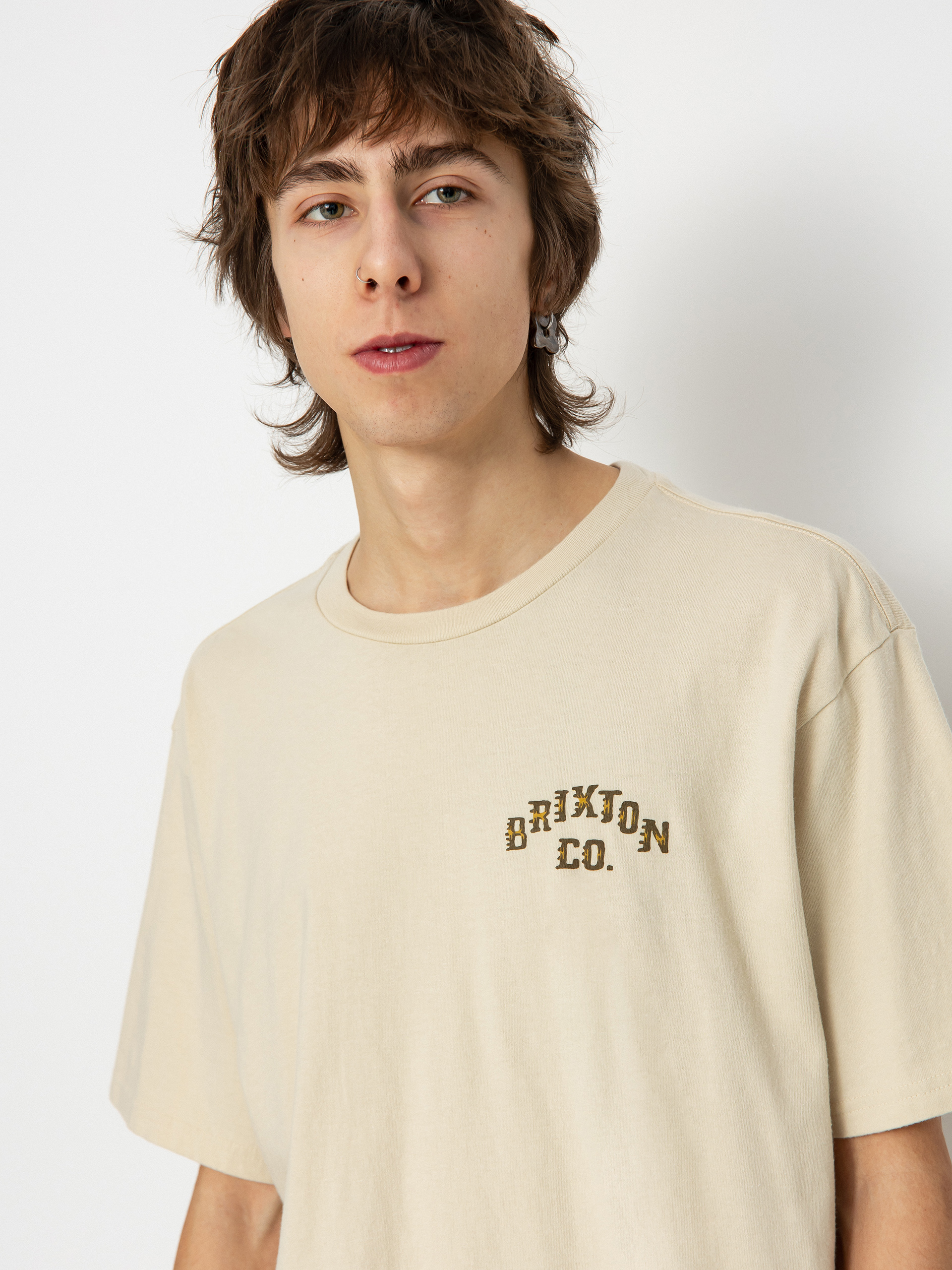 T-shirt Brixton Homer Stt (cream classic wash)