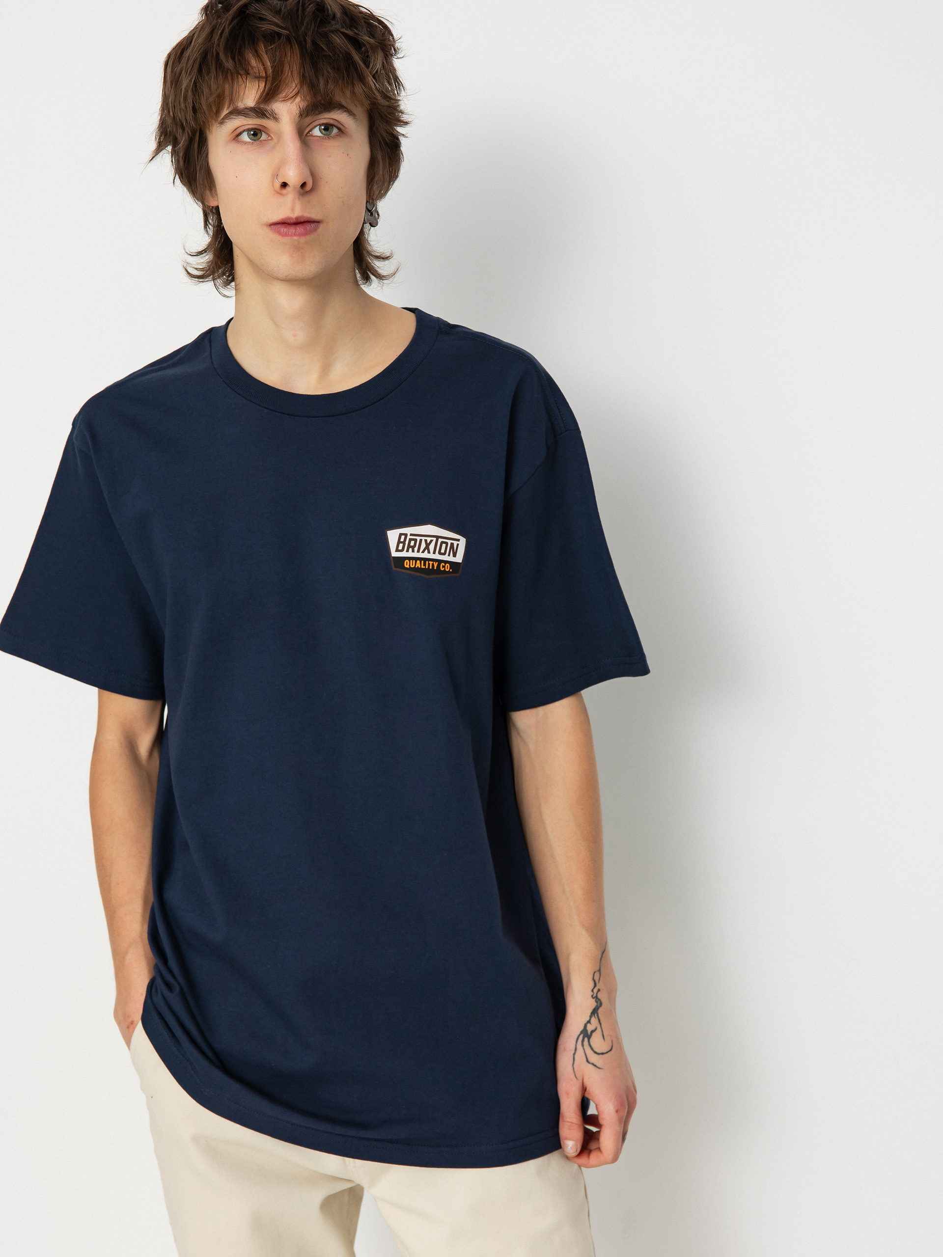 T-shirt Brixton Regal Stt (washed navy/sepia)