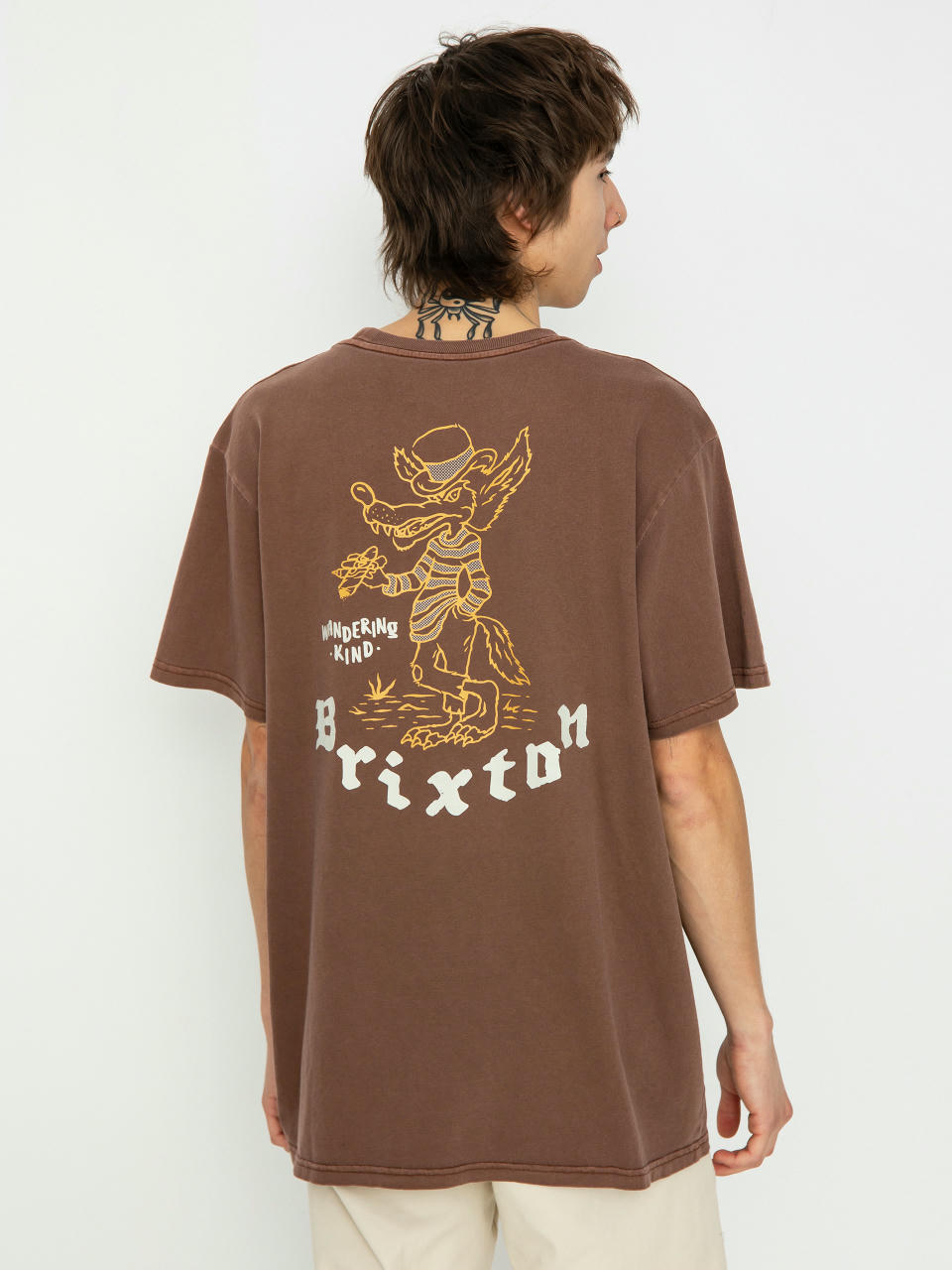 T-shirt Brixton Oakwood Stt (sepia worn wash)