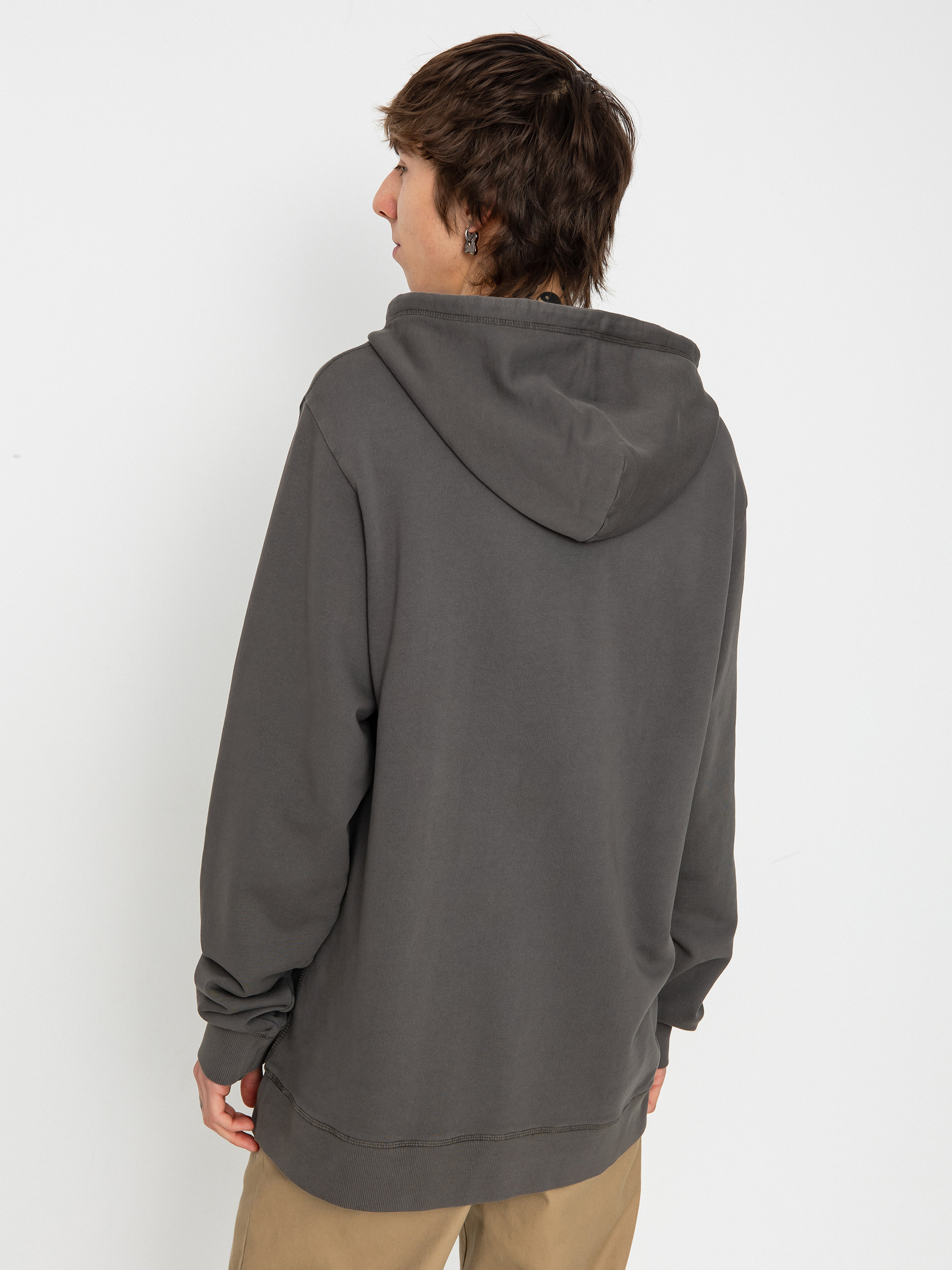 Bluza z kapturem Brixton Vintage Reserve Cl Ft (charcoal sol wash)