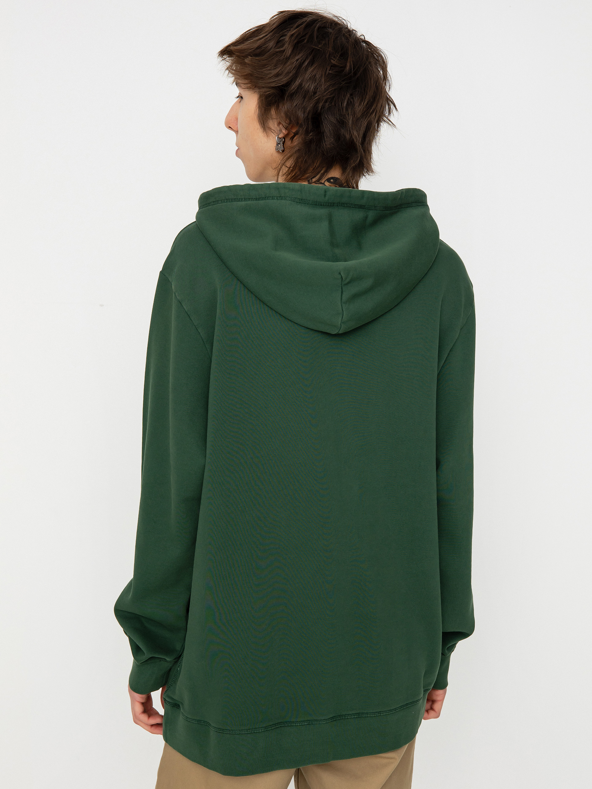 Bluza z kapturem Brixton Vintage Reserve Cl Ft (trekking green sol wash)