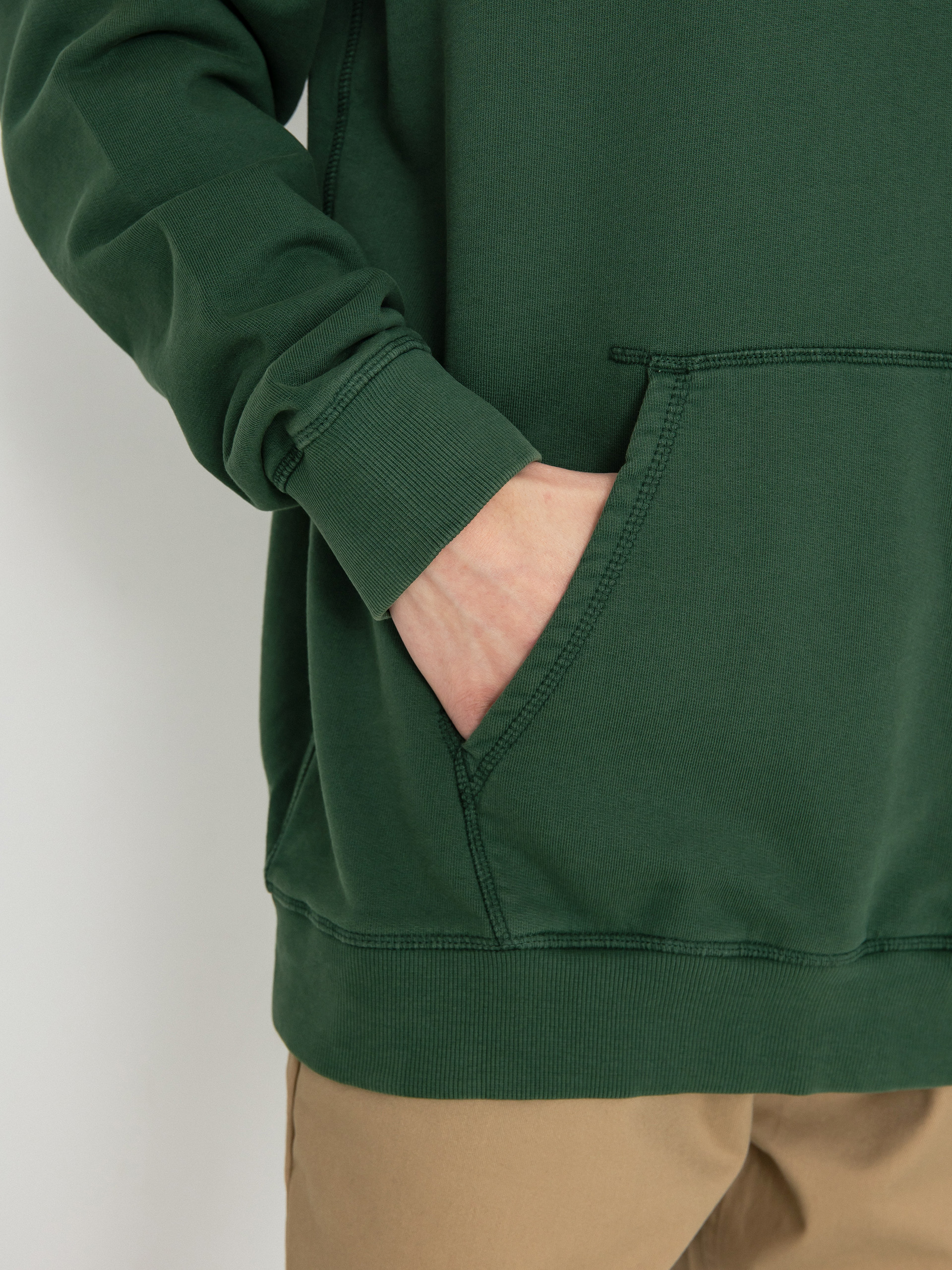 Bluza z kapturem Brixton Vintage Reserve Cl Ft (trekking green sol wash)