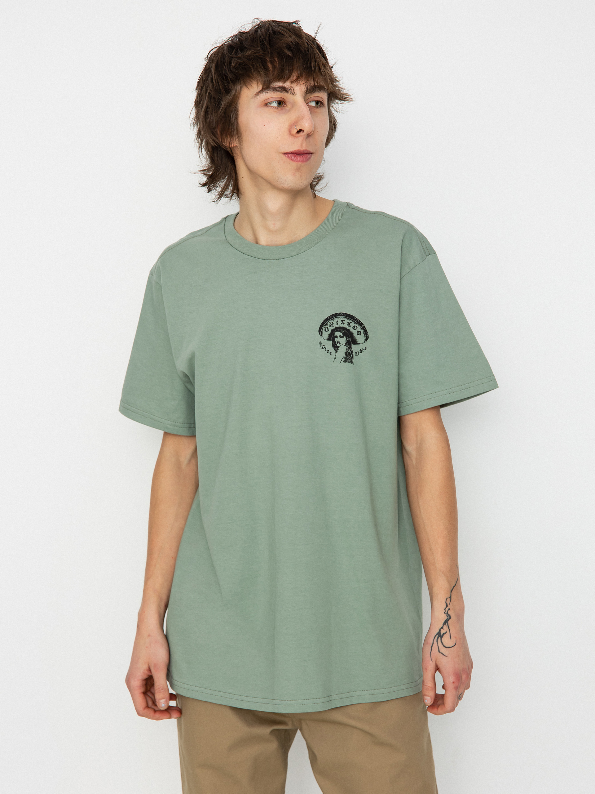 T-shirt Brixton Vive Libre Stt (chinois green)