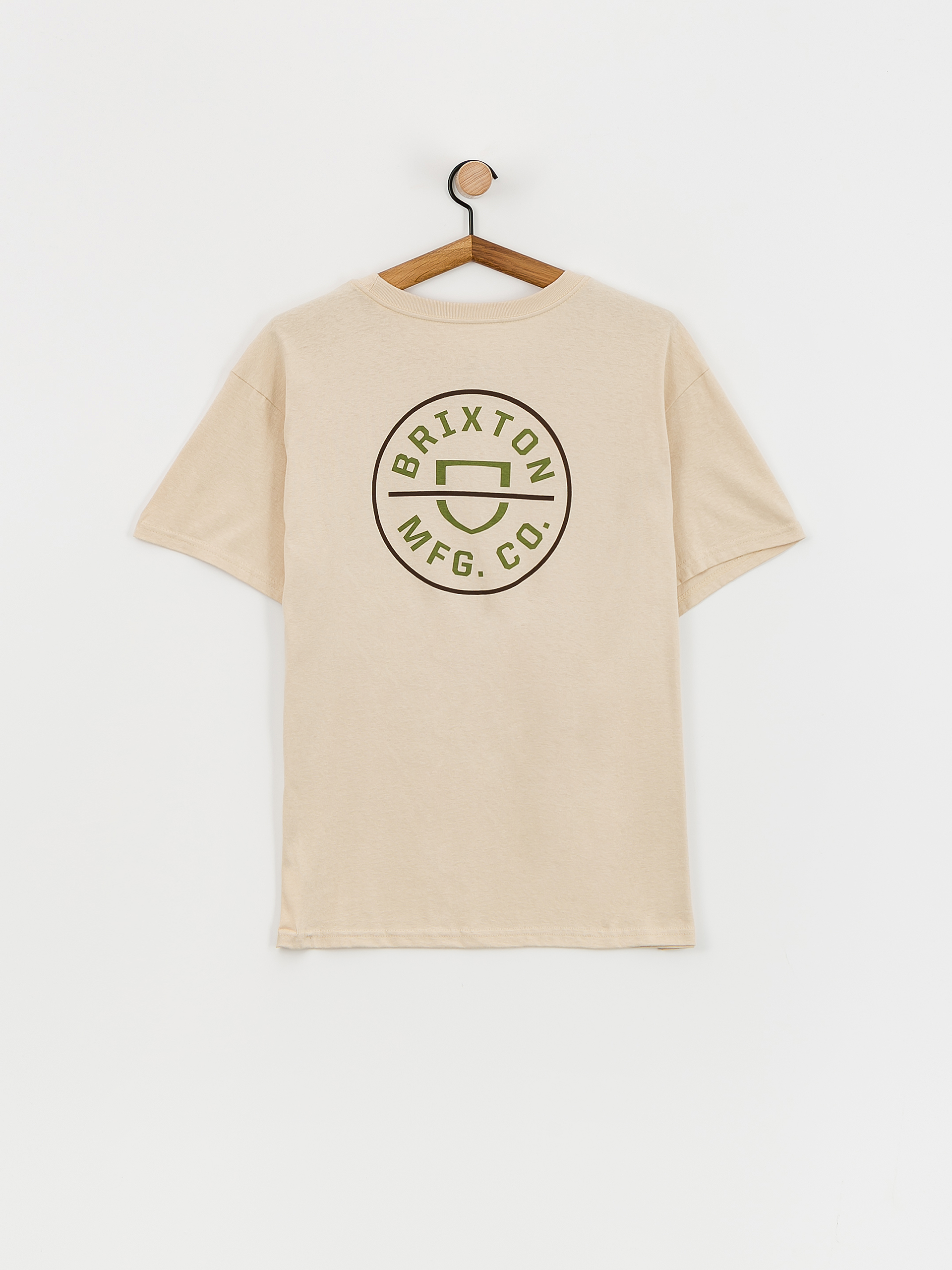 T-shirt Brixton Crest II Stt (cream/sea kelp/sepia)