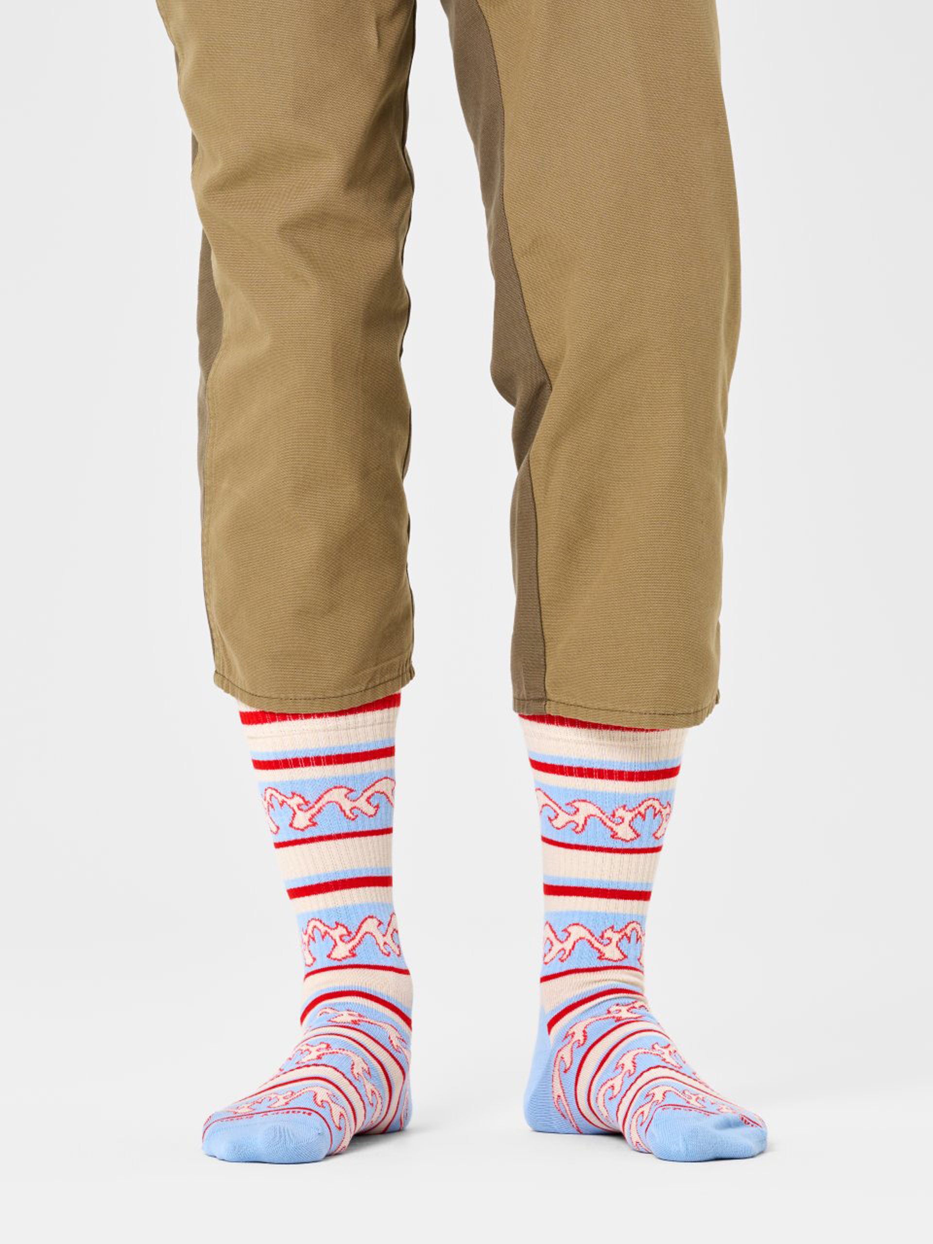 Skarpetki Happy Socks Flaming Stripe (beige)