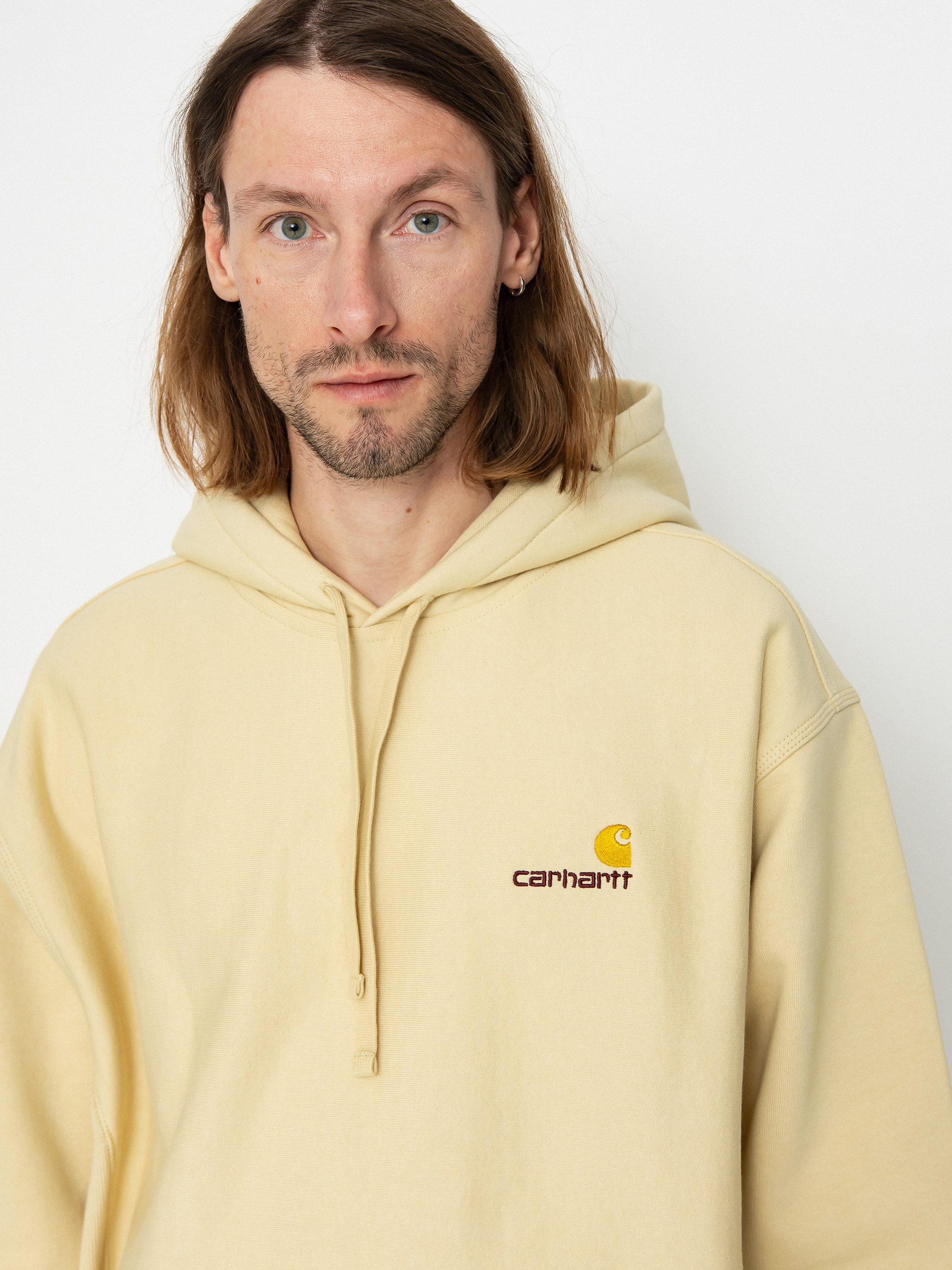 Bluza z kapturem Carhartt WIP American Script HD (rattan)