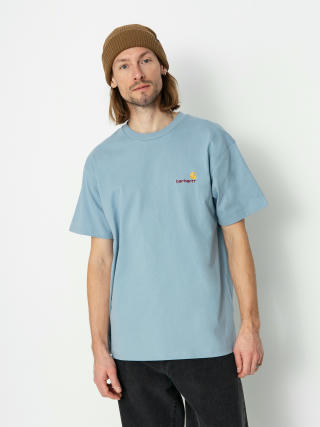 T-shirt Carhartt WIP American Script (frosted blue)
