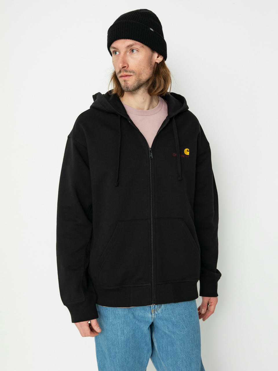 Bluza z kapturem Carhartt WIP American Script ZHD (black)