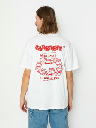 T-shirt Carhartt WIP Fast Food (white/red)